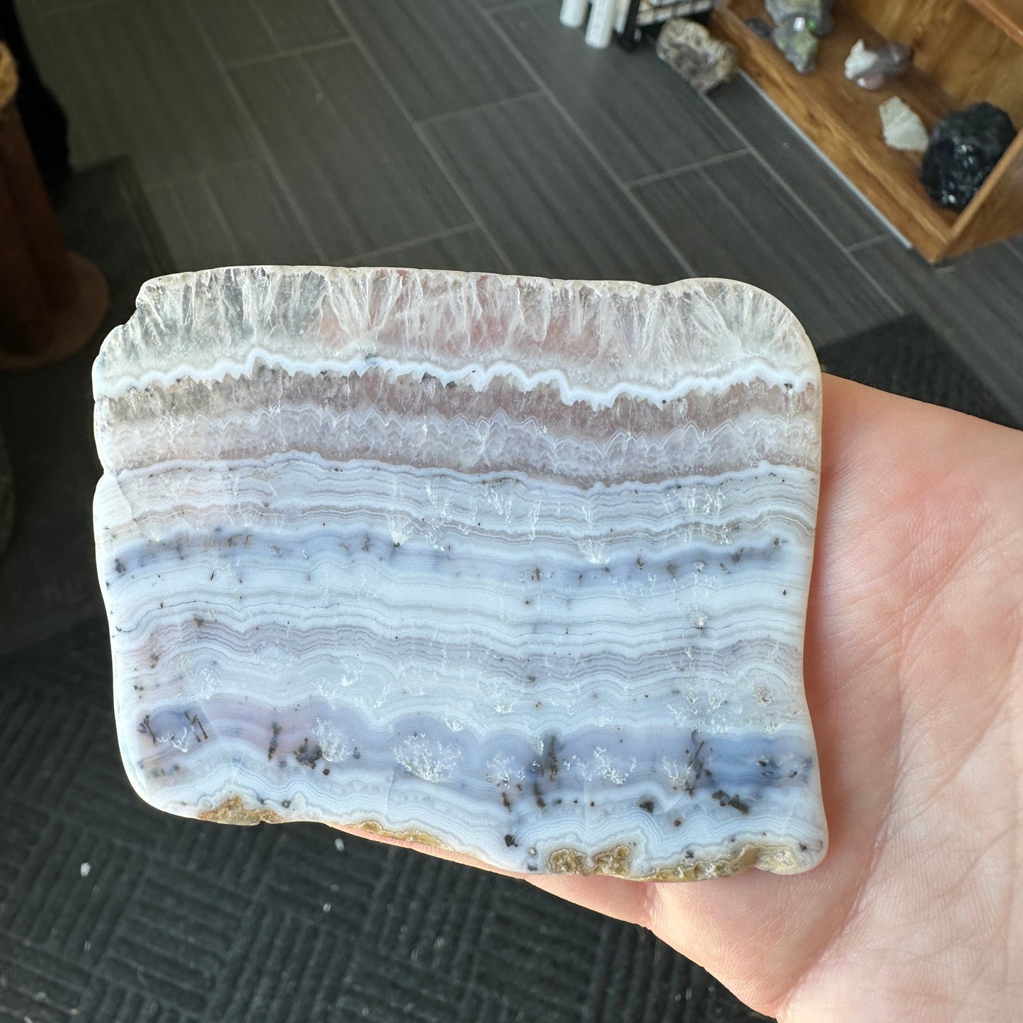 55.82g Colorado Silver-Bearing Amethyst Sowbelly Agate Slab