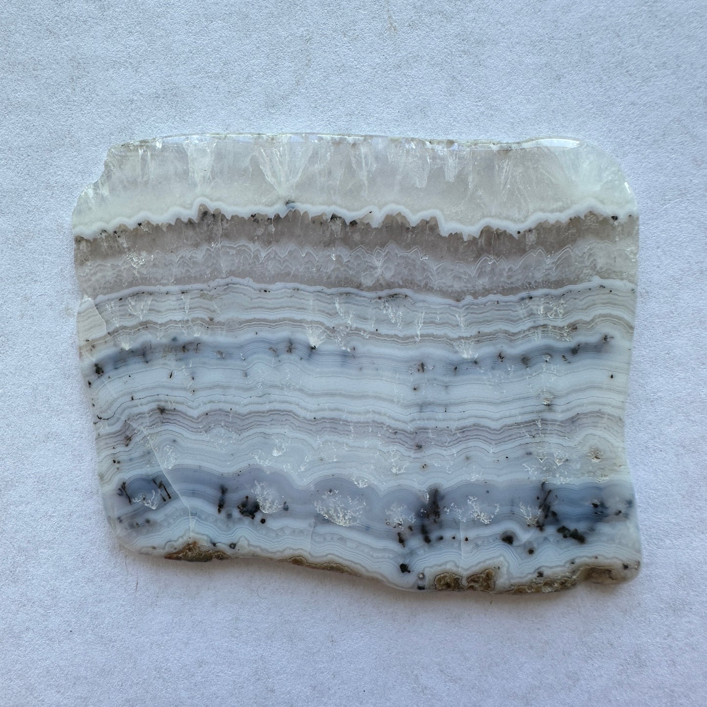 55.82g Colorado Silver-Bearing Amethyst Sowbelly Agate Slab