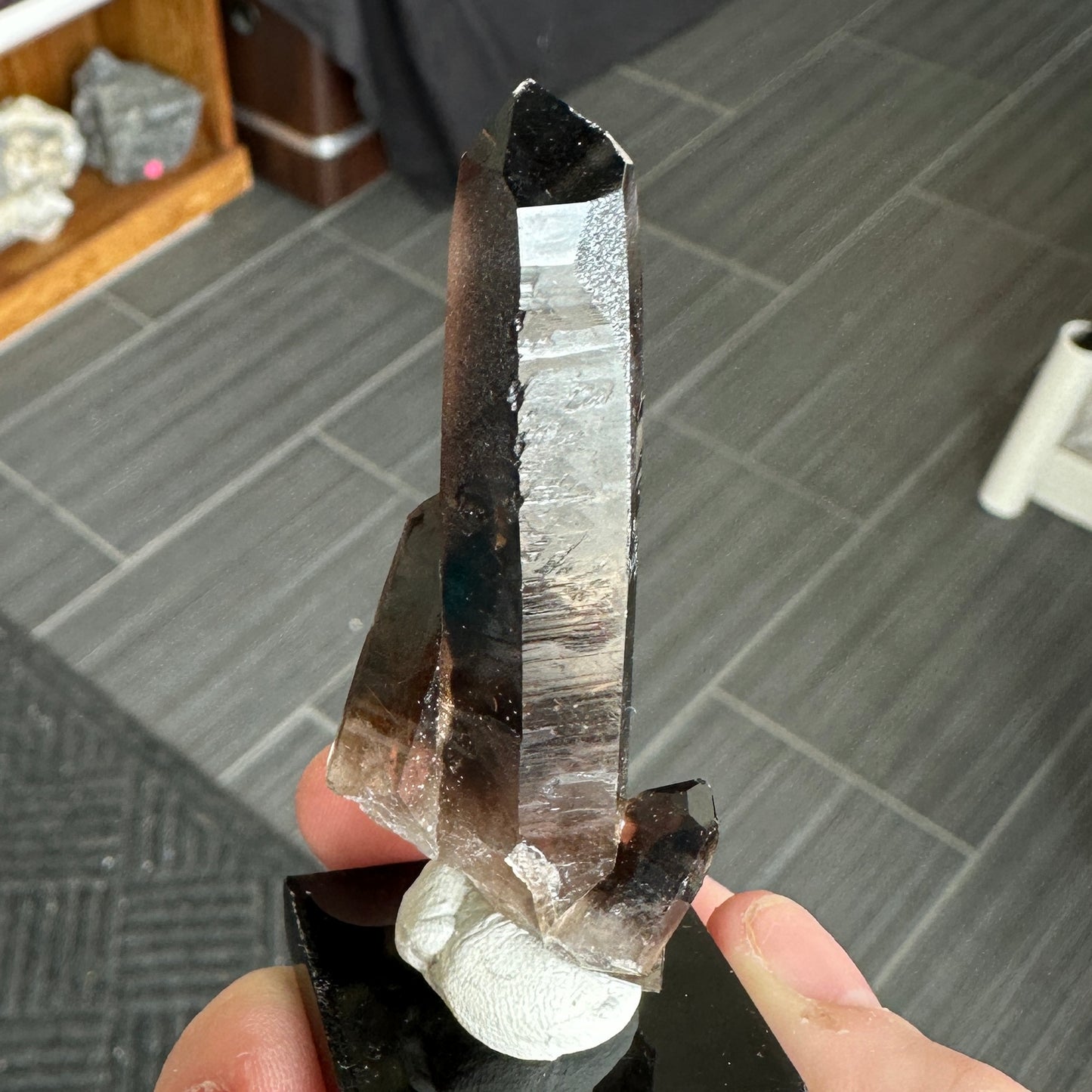Miniature Sized Smoky Quartz with Epididymite Inclusions from Mount Malosa, Malawi