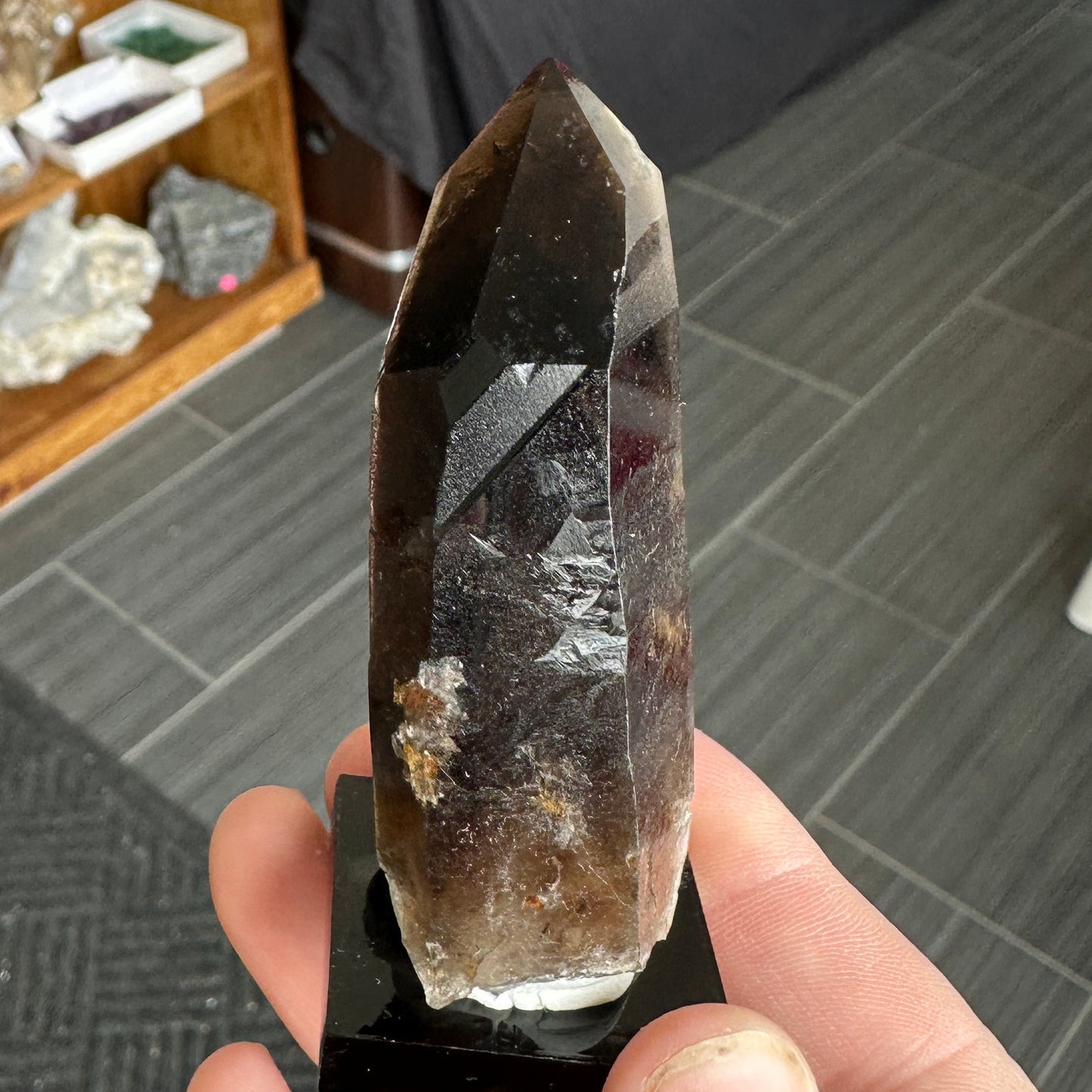 Miniature Sized Smoky Phantom Quartz with Microcline Feldspar from Mount Malosa, Malawi