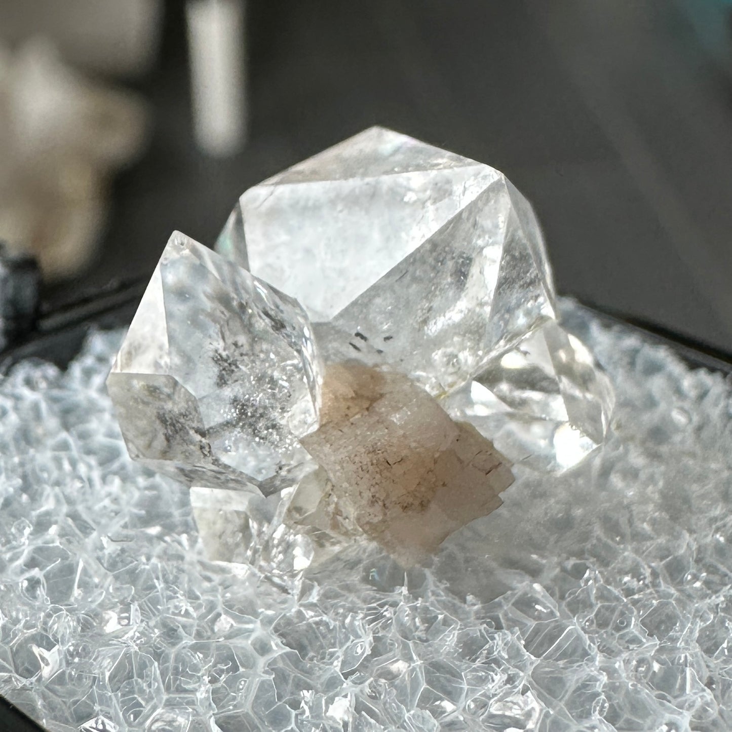 Herkimer Diamond Quartz Perky Box Specimen from New York