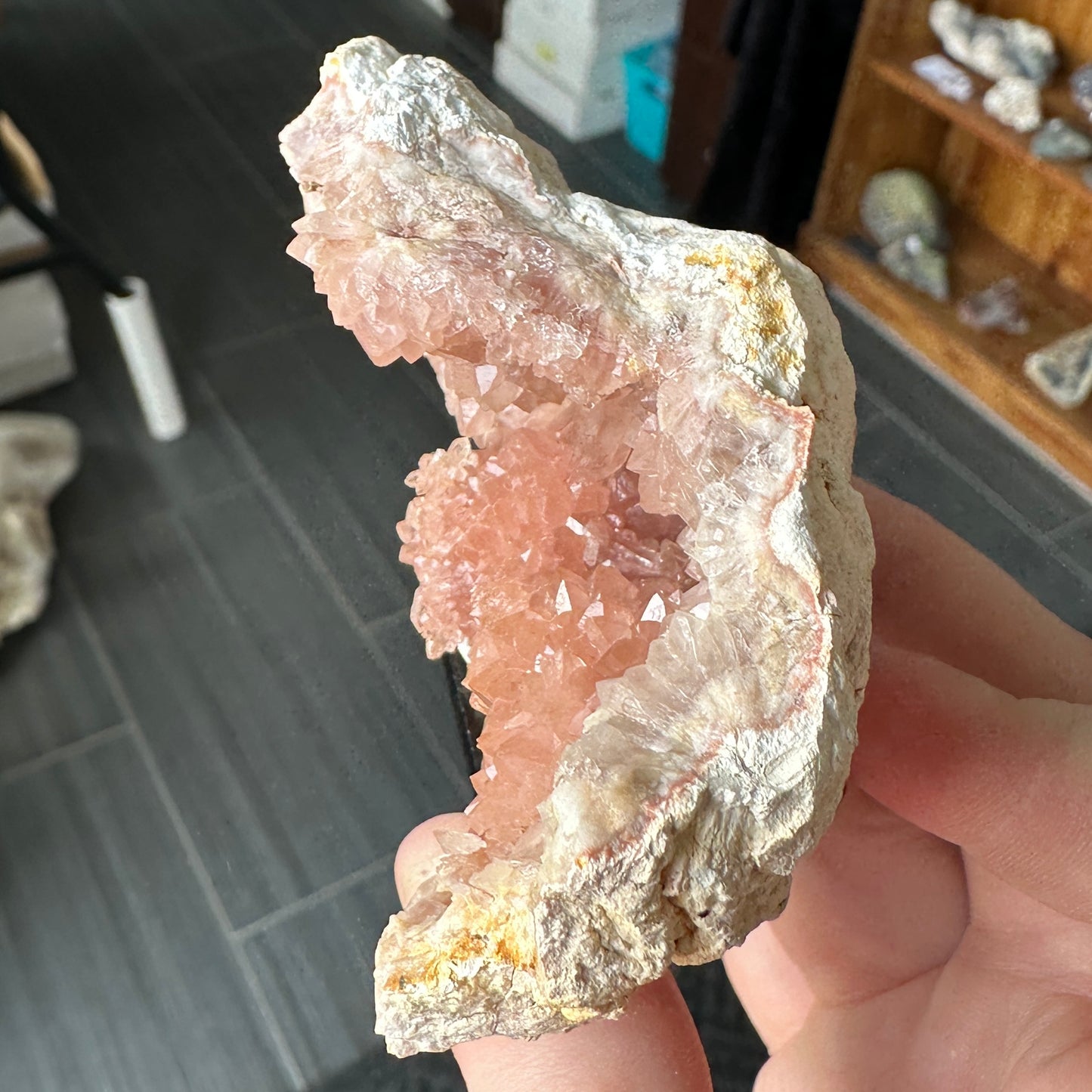 Miniature Sized Pink Amethyst Geode from El Choique mine, Argentina