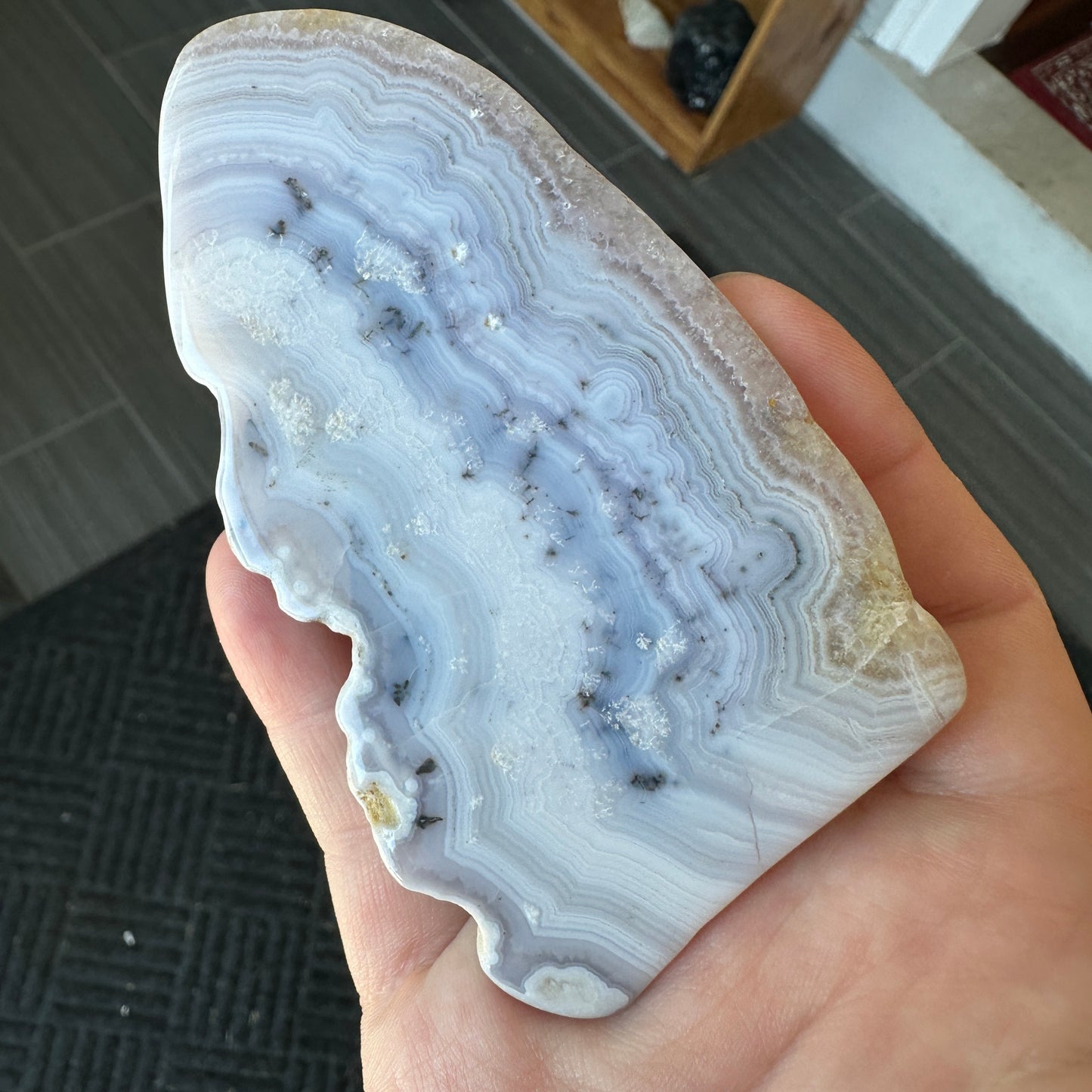 66.83g Colorado Silver-Bearing Amethyst Sowbelly Agate Slab