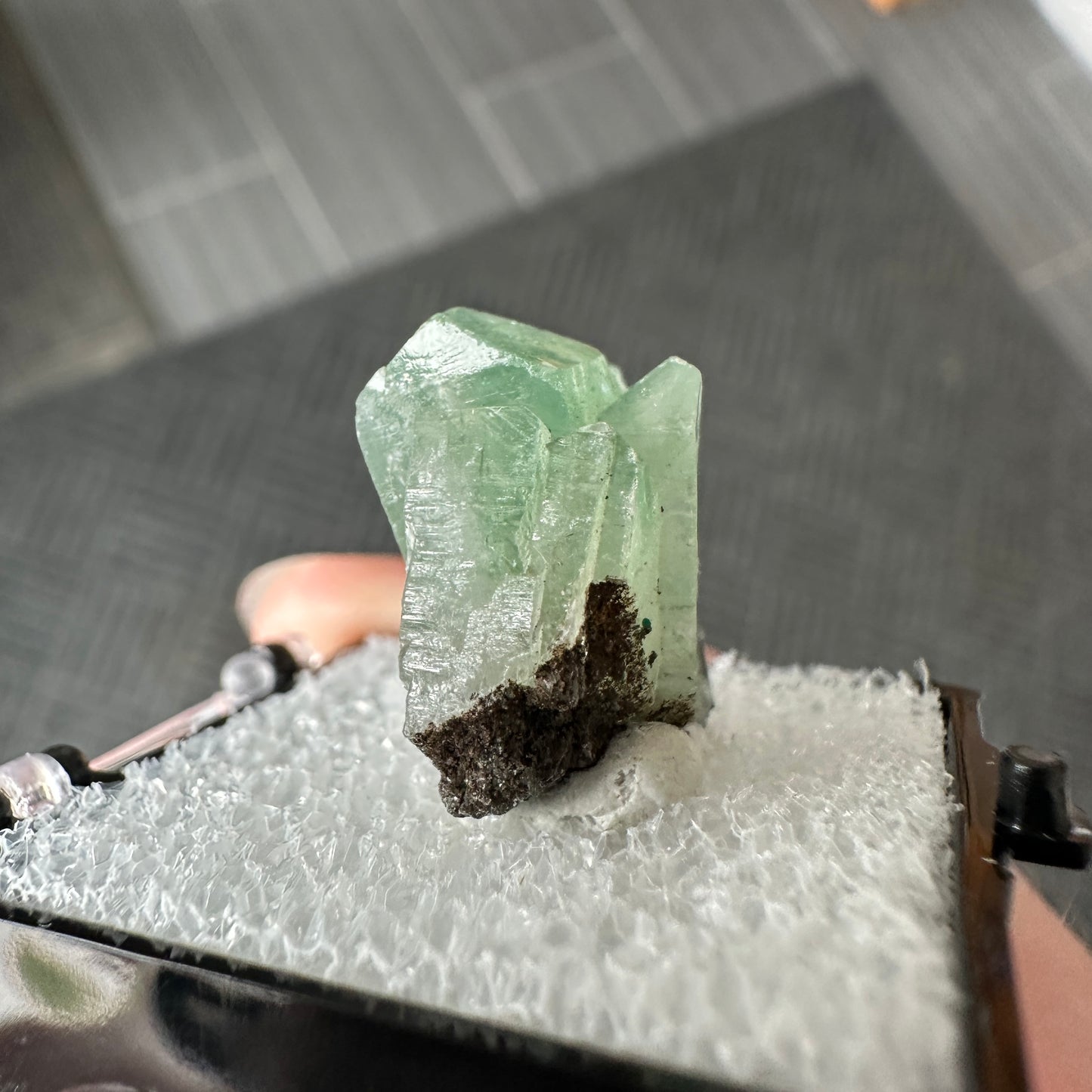 Malachite Included Baryte Perky Box Specimen from DR Congo