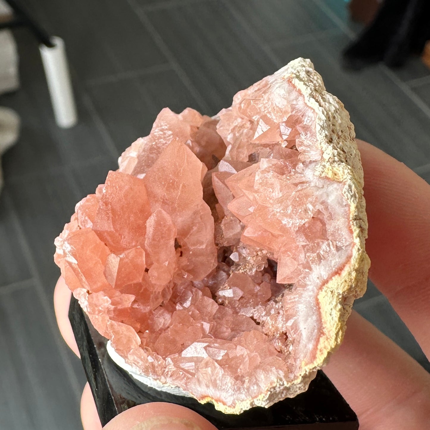 Miniature Sized Pink Amethyst Geode from El Choique mine, Argentina