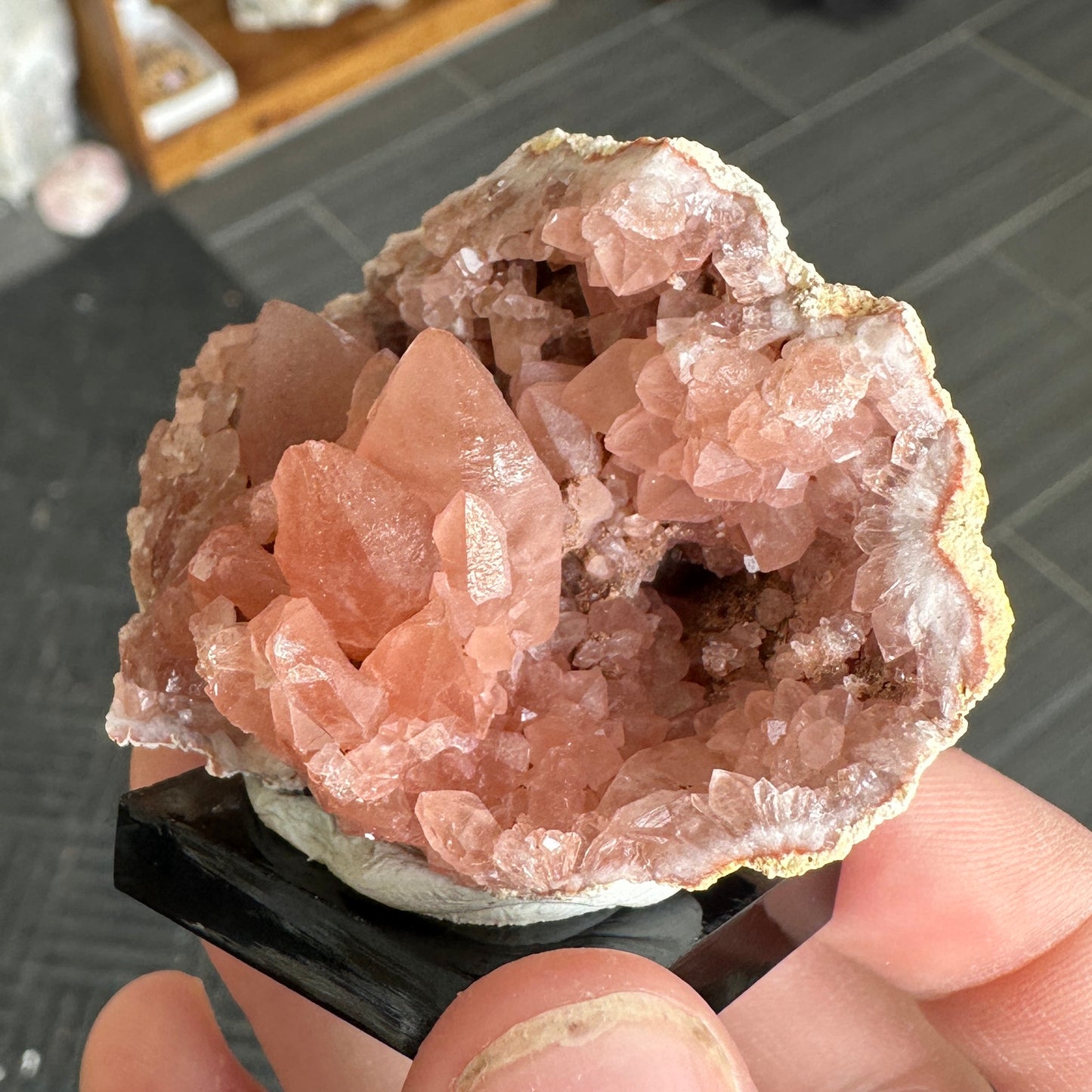 Miniature Sized Pink Amethyst Geode from El Choique mine, Argentina