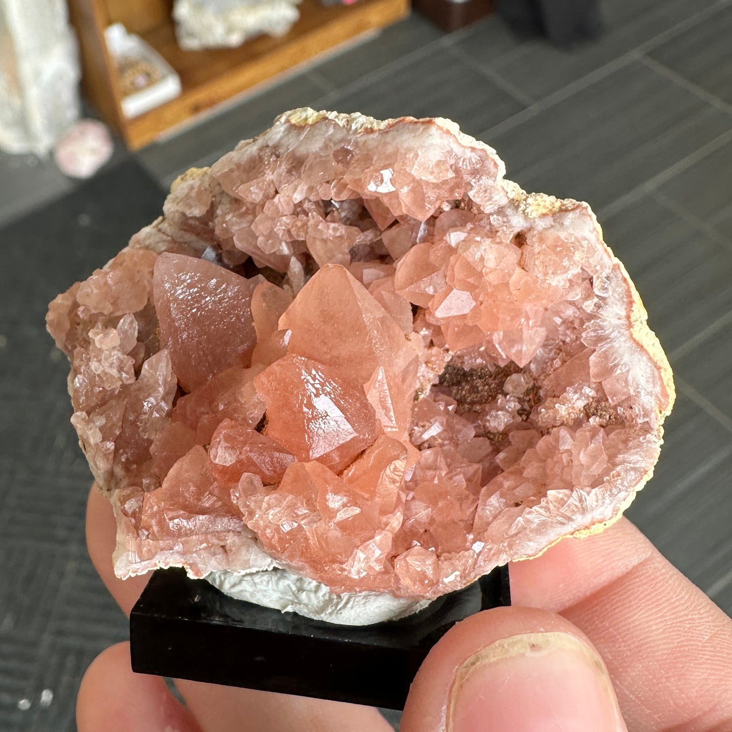 Miniature Sized Pink Amethyst Geode from El Choique mine, Argentina
