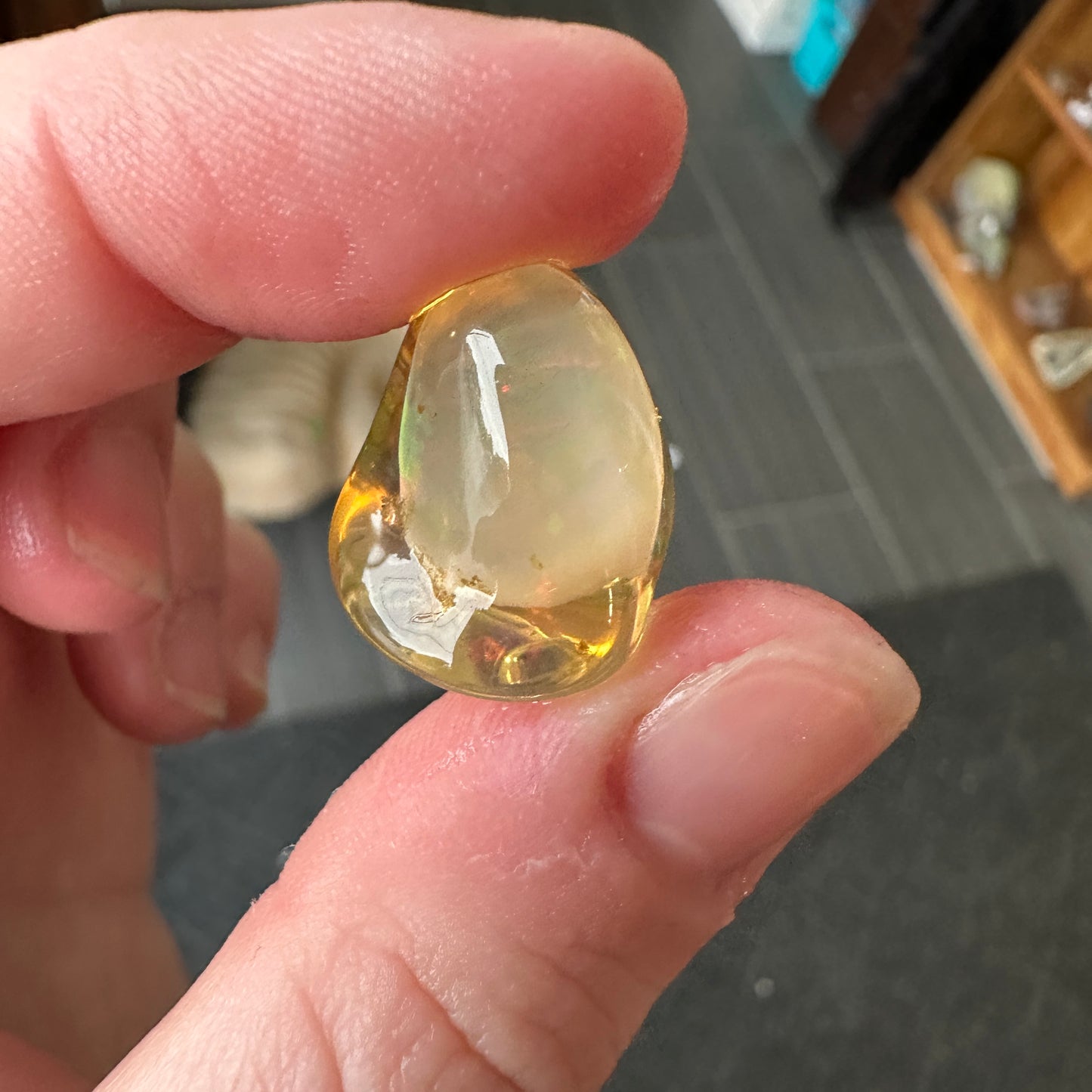 A+ 5.32g Welo Ghost Phantom Water Opal from Ethiopia