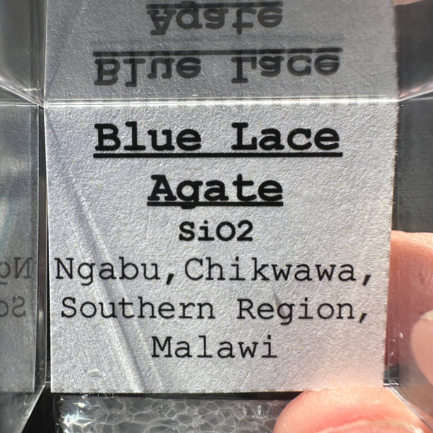 Blue Lace Agate Perky Box Specimen from Malawi