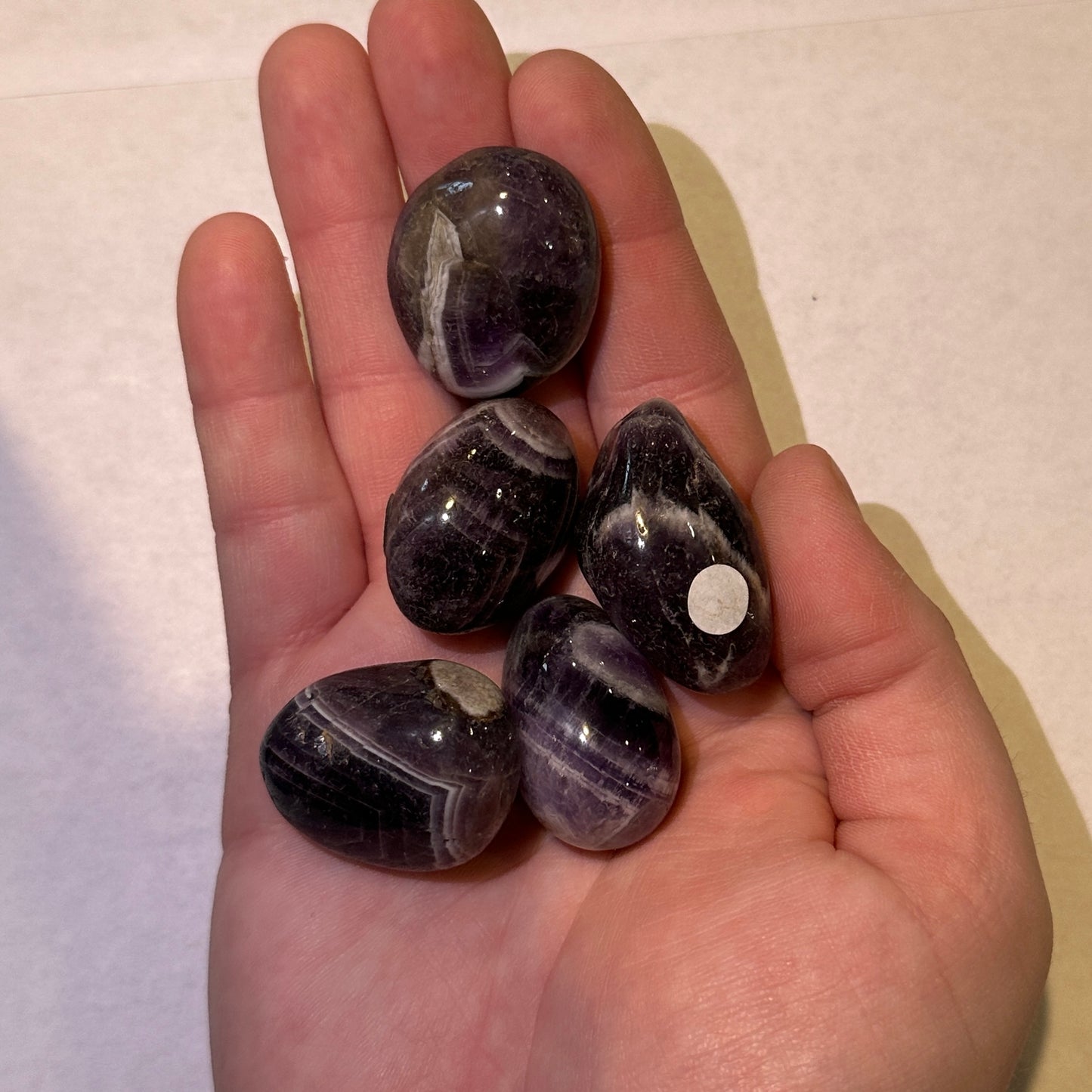 Tumbled Purple Chevron Amethyst from South Africa