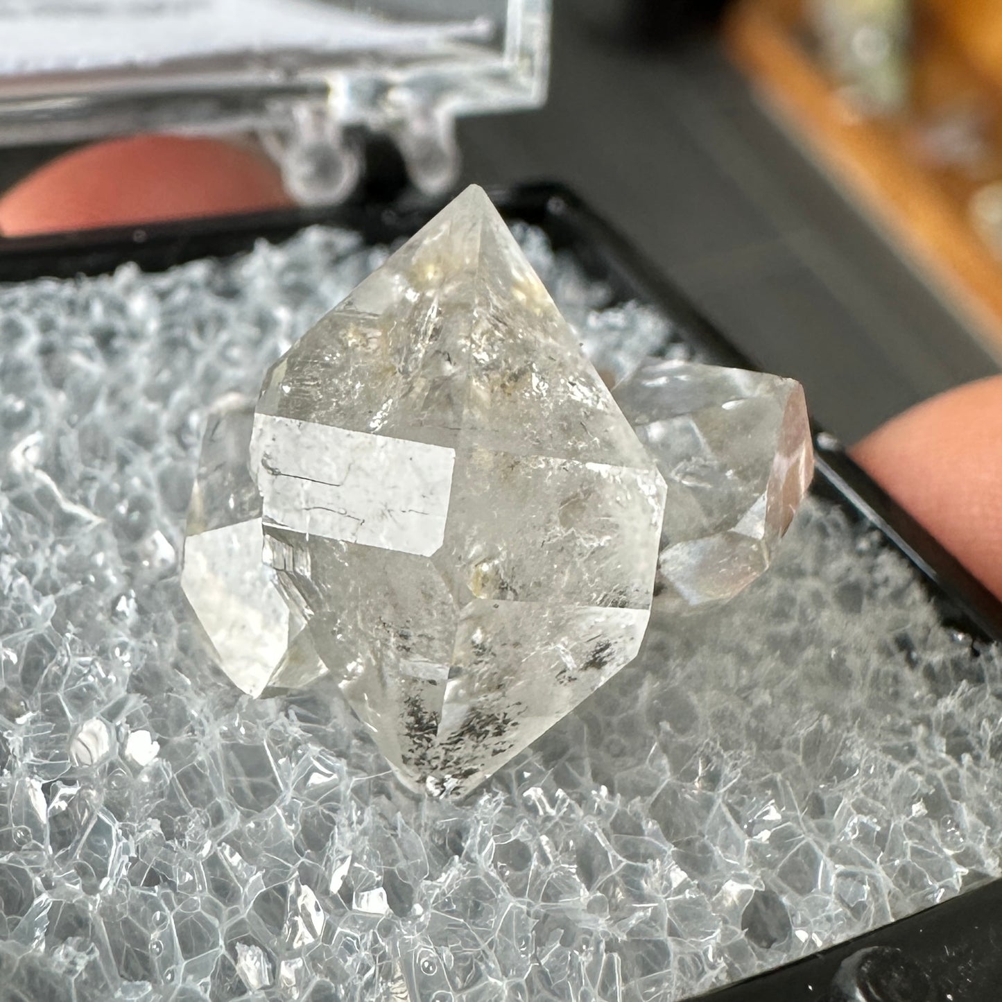 Herkimer Diamond Quartz Perky Box Specimen from New York