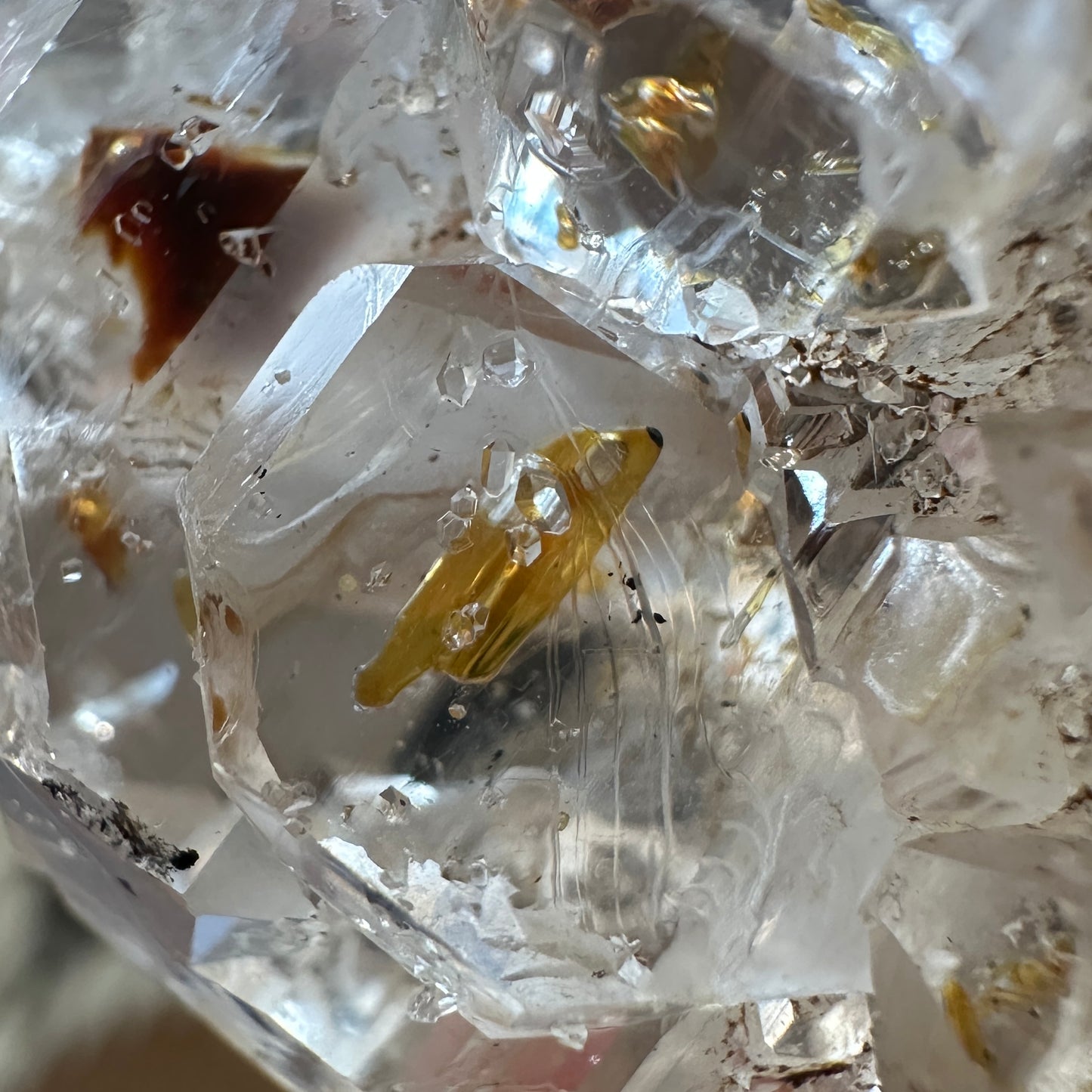 UV Reactive Petroleum Included Firefly Quartz from Madagascar