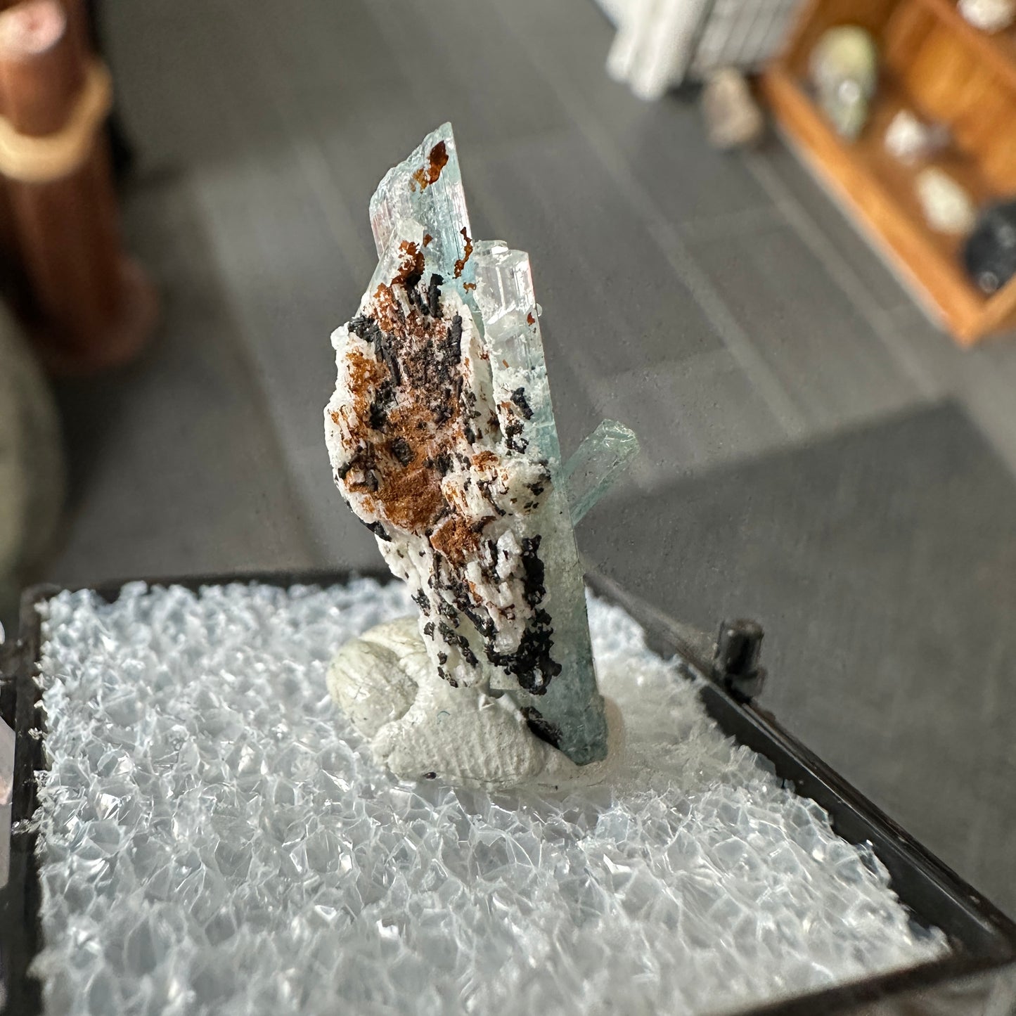 Aquamarine Perky Box Specimen from Namibia
