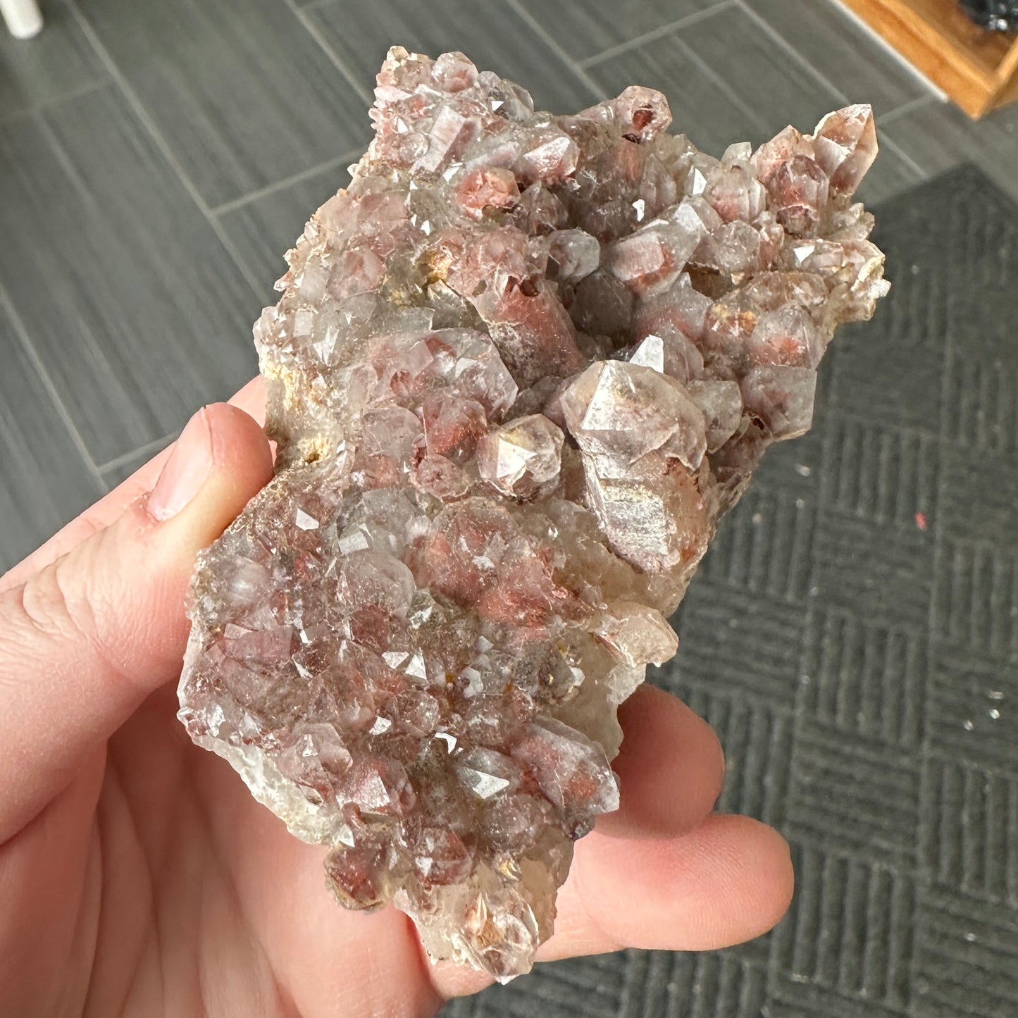 Cabinet Sized Hematite Included Quartz from Orange River, South Africa