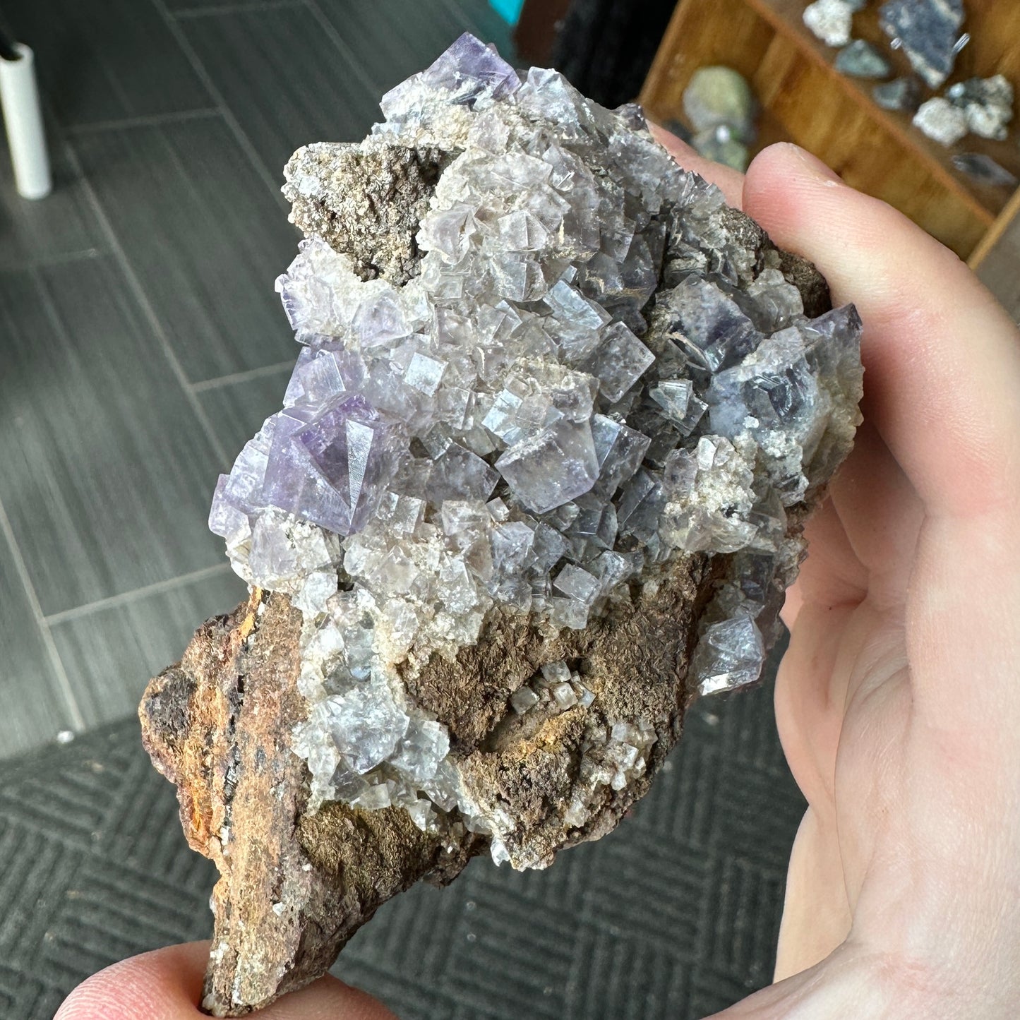 Cabinet Size Purple Fluorite from the Diana Maria Mine, UK