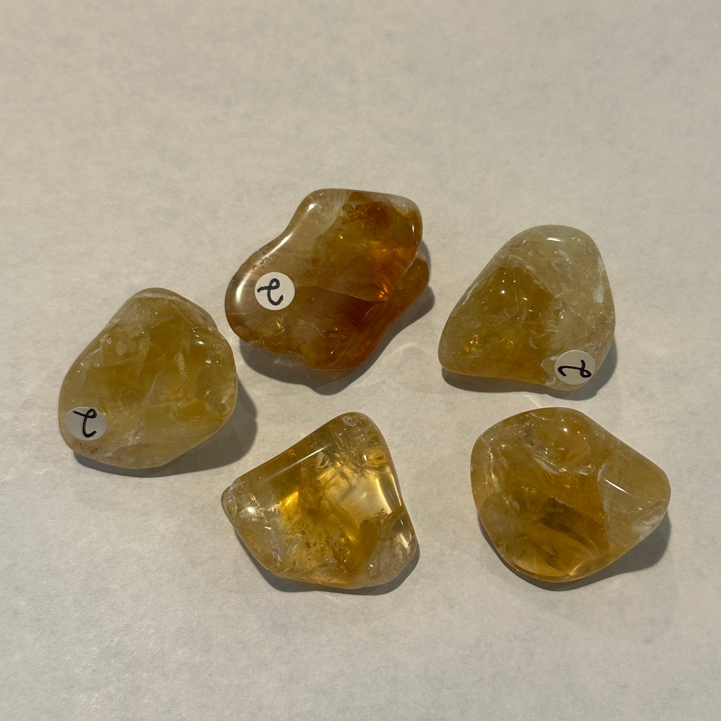 Small Yellow Tumbled Citrine from Minas Gerais, Brazil