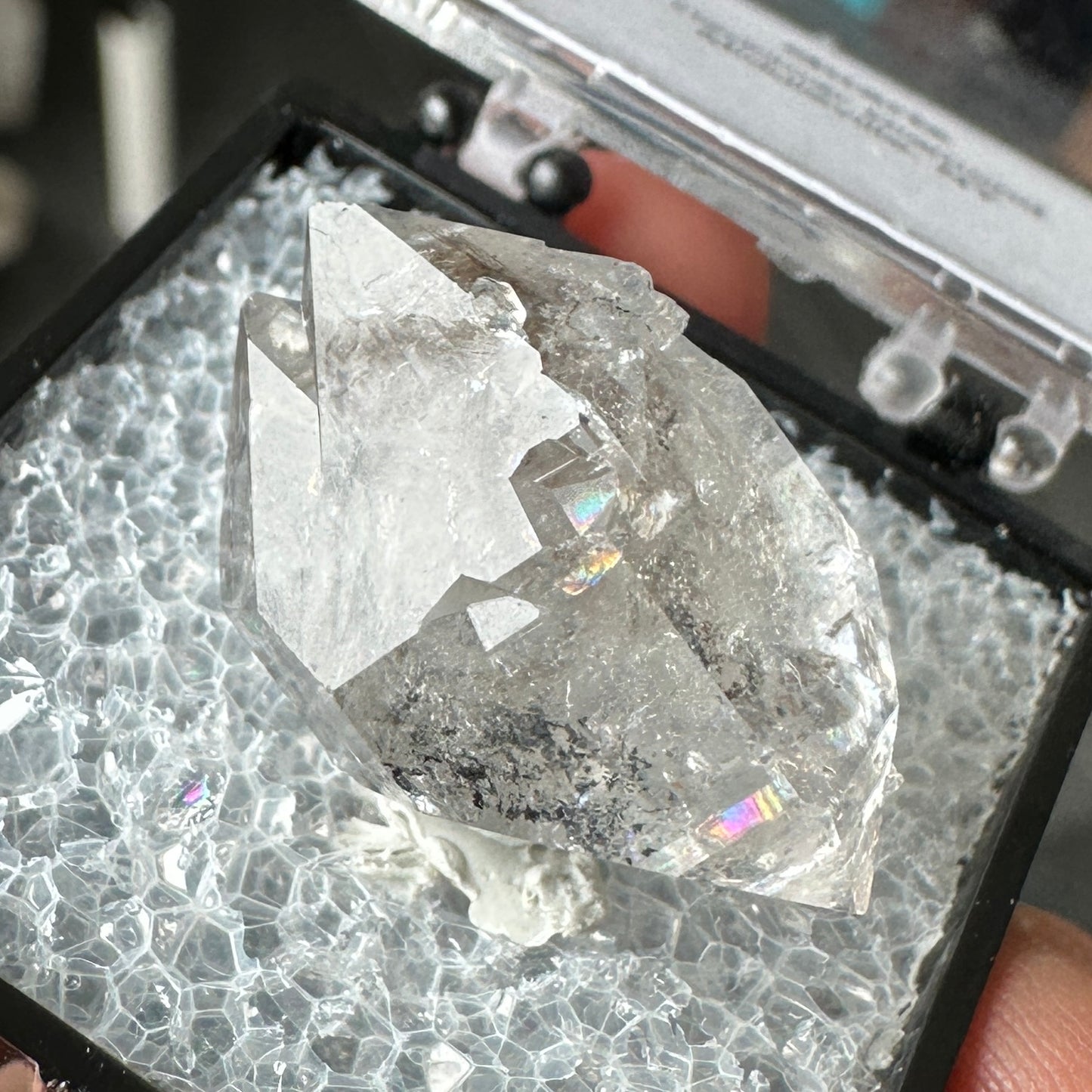 Herkimer Diamond Quartz Perky Box Specimen from New York
