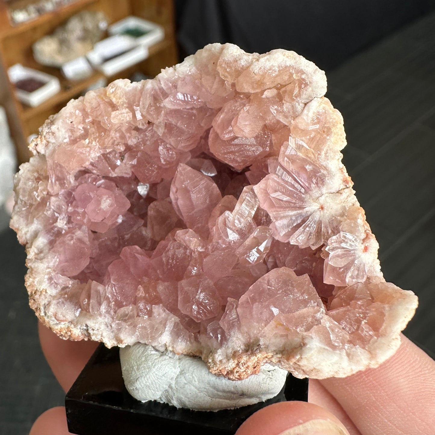 Miniature Sized Pink Amethyst Geode from El Choique mine, Argentina