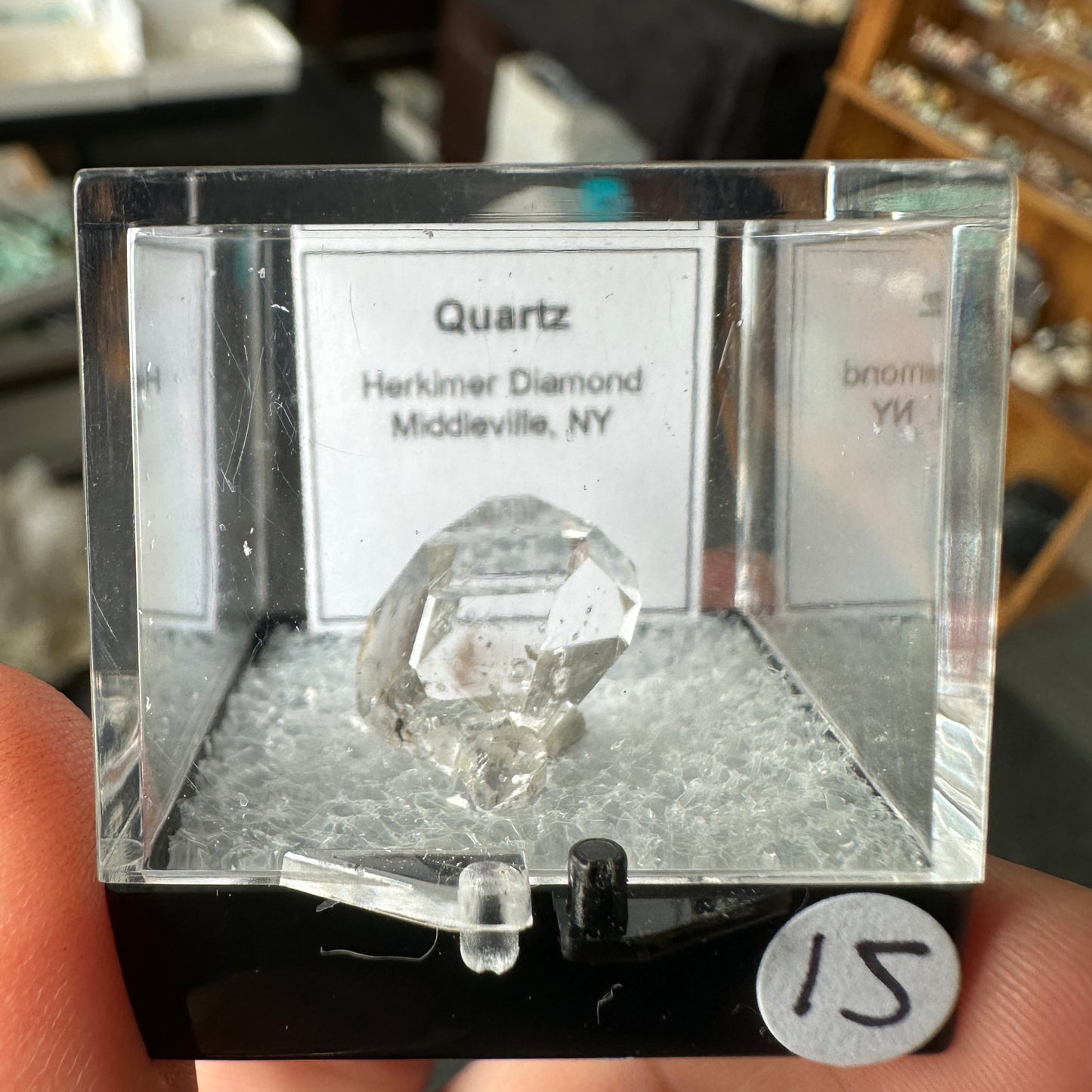 Herkimer Diamond Quartz Perky Box Specimen from New York