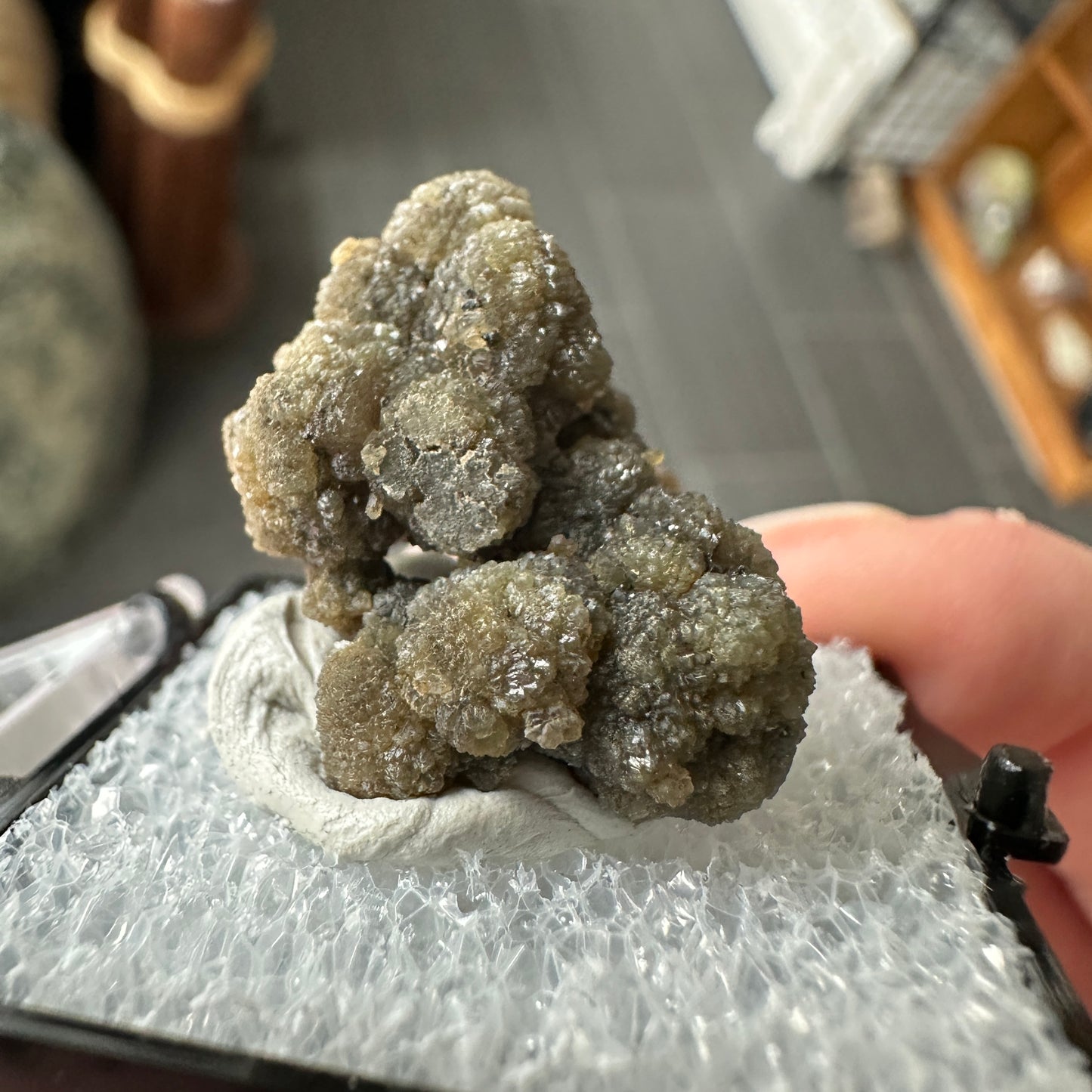 Old Stock Byssolite Included Green Quartz Perky Box Specimen from Pennsylvania