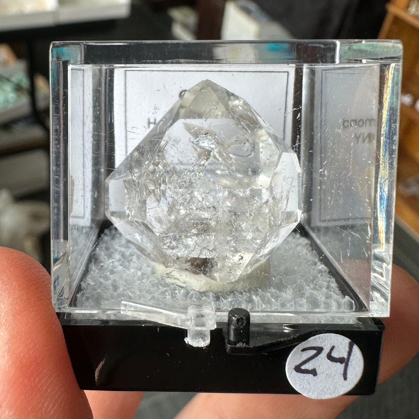 Herkimer Diamond Quartz Perky Box Specimen from New York
