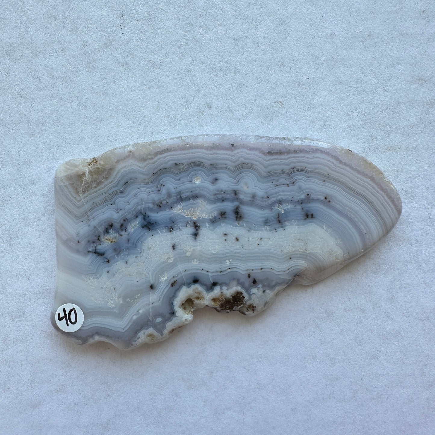 66.83g Colorado Silver-Bearing Amethyst Sowbelly Agate Slab