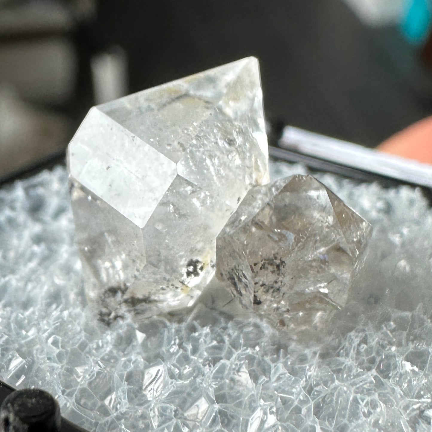 Herkimer Diamond Quartz Perky Box Specimen from New York