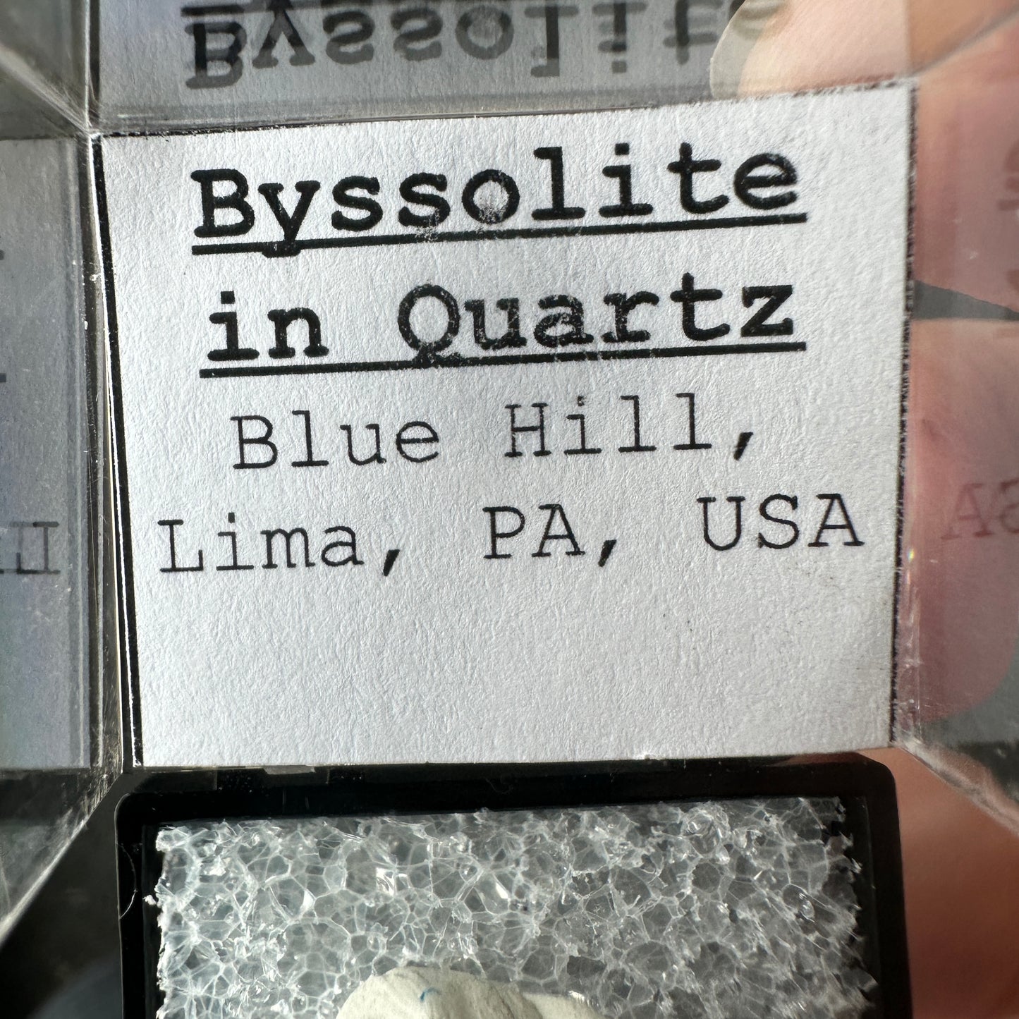 Old Stock Byssolite Included Green Quartz Perky Box Specimen from Pennsylvania