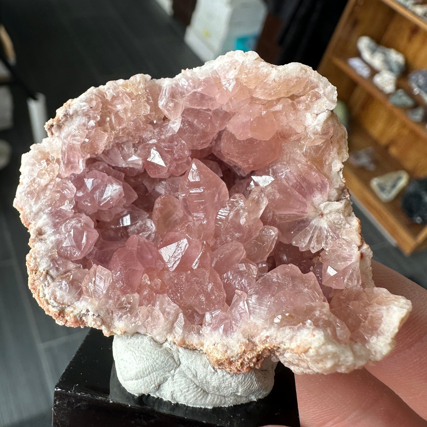 Miniature Sized Pink Amethyst Geode from El Choique mine, Argentina