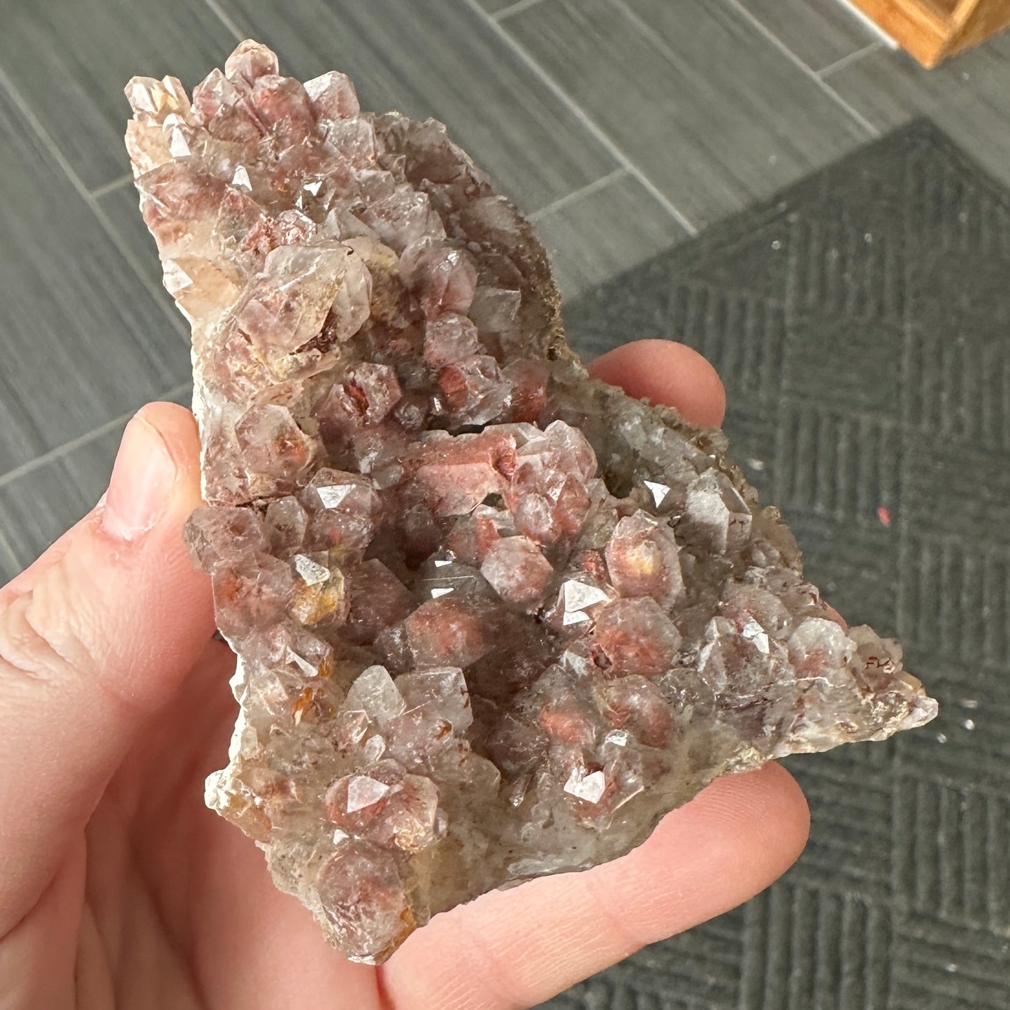 Cabinet Sized Hematite Included Quartz from Orange River, South Africa