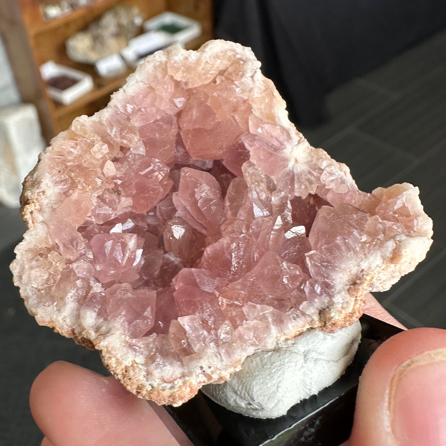 Miniature Sized Pink Amethyst Geode from El Choique mine, Argentina