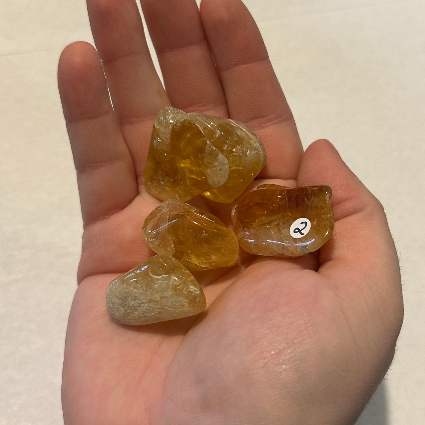 Small Yellow Tumbled Citrine from Minas Gerais, Brazil