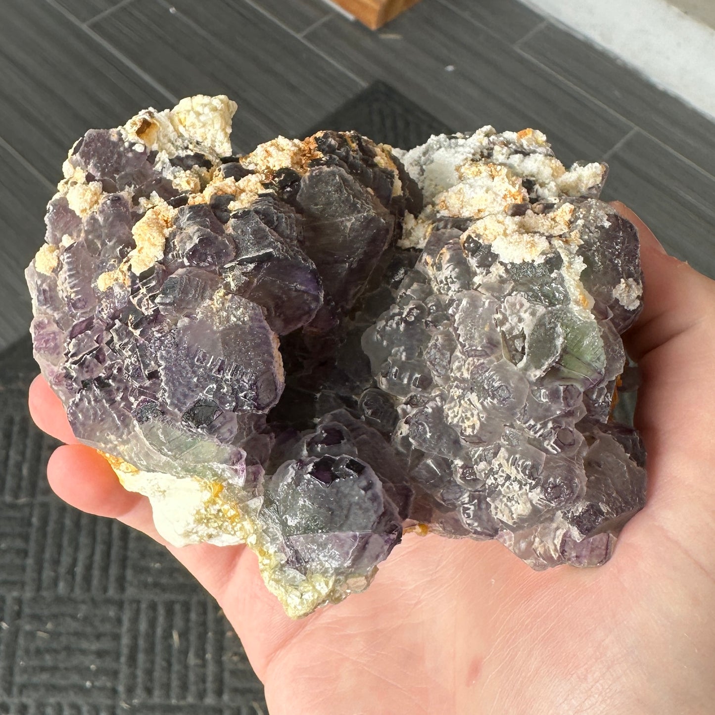 Fluorite and UV Reactive Hyalite Opal from Erongo, Namibia