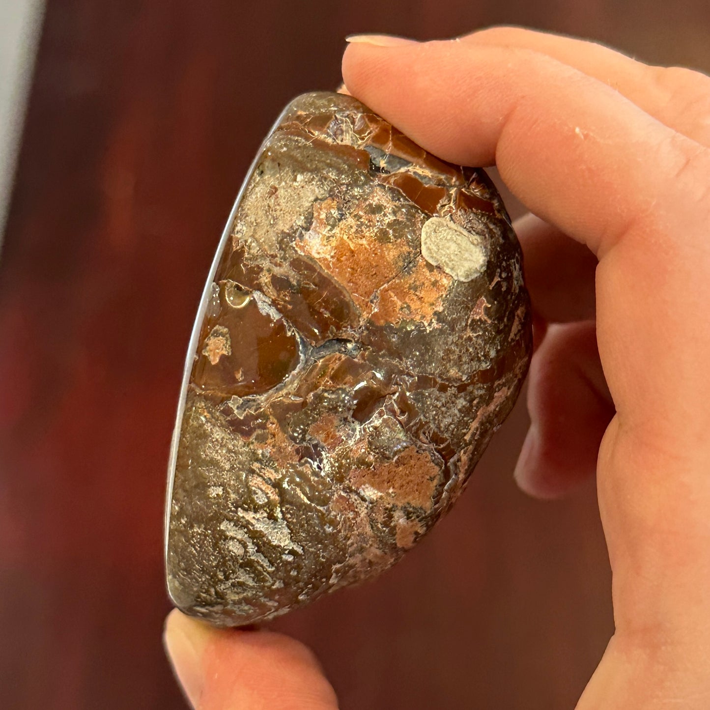 Marcela- 125g Hand-Polished Chocolate Opal from Ethiopia