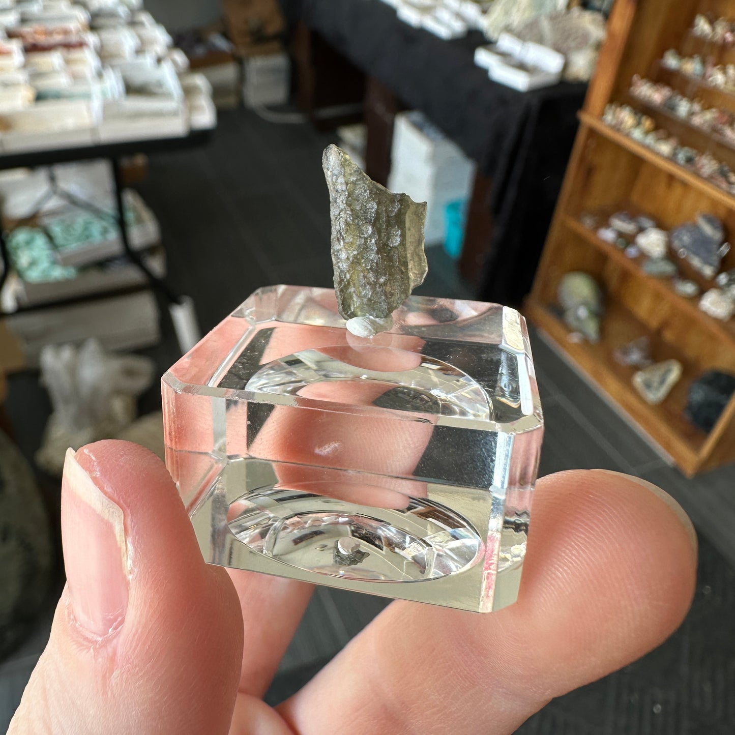 Genuine Green Moldavite 0.44g from Czech Republic