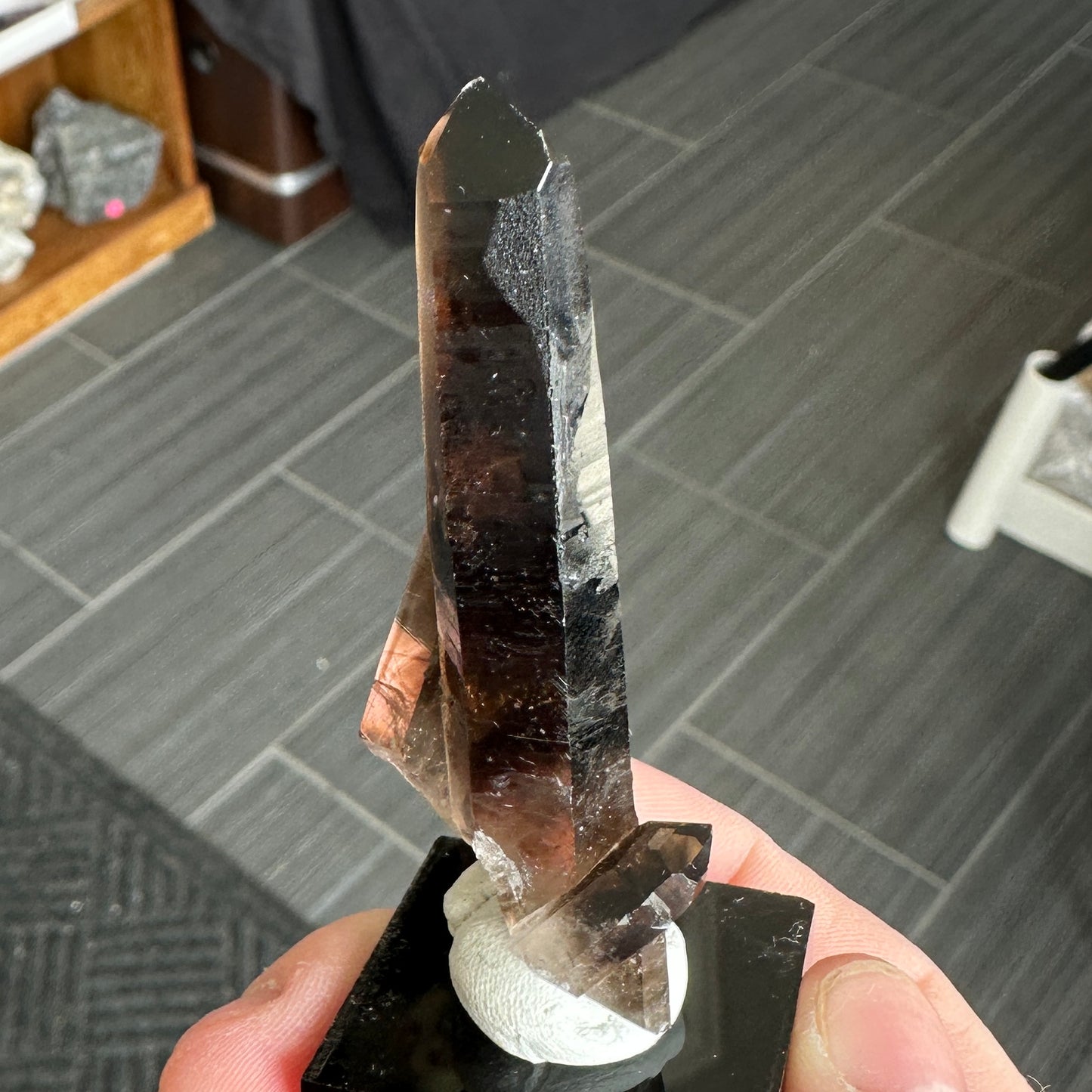 Miniature Sized Smoky Quartz with Epididymite Inclusions from Mount Malosa, Malawi