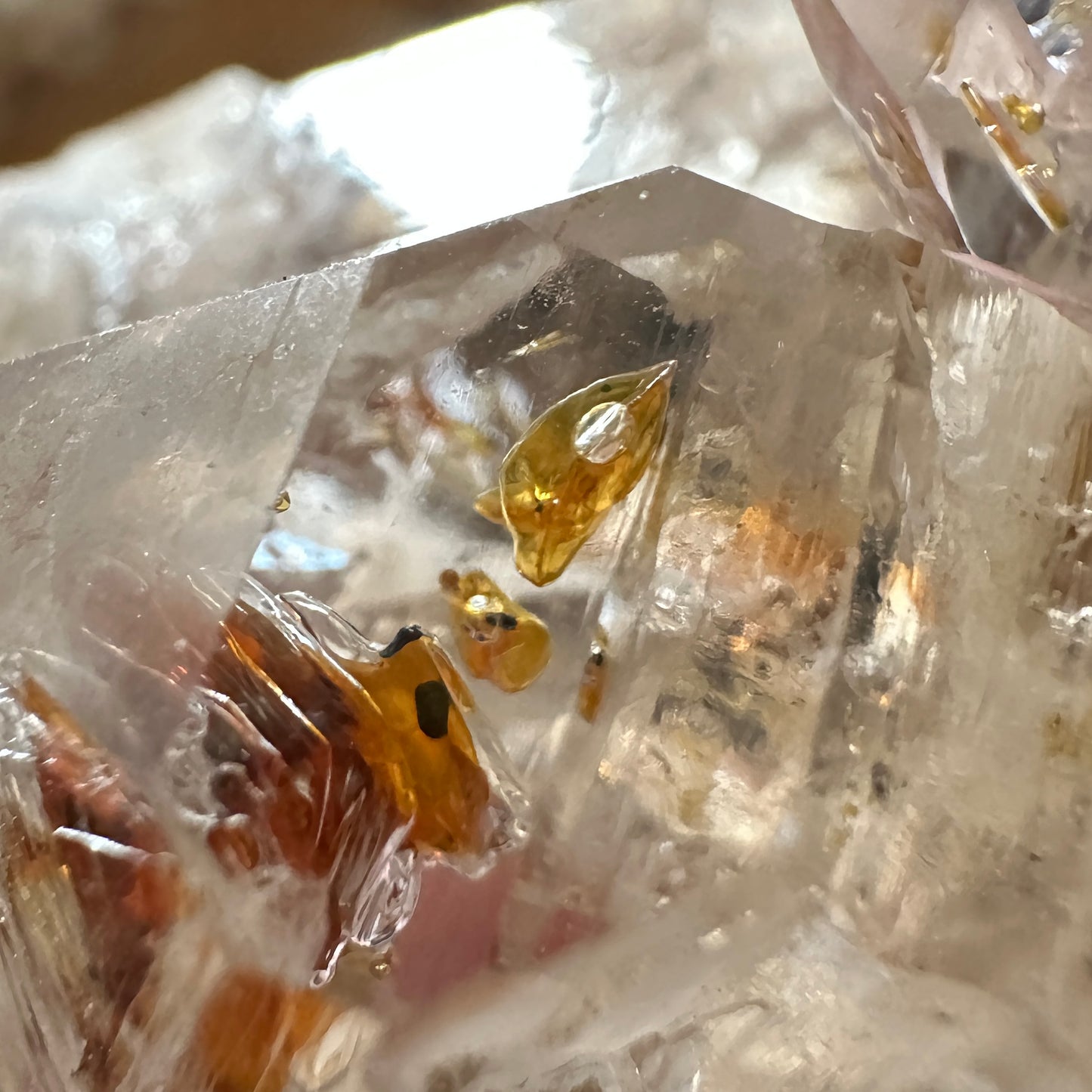 UV Reactive Petroleum Included Firefly Quartz from Madagascar