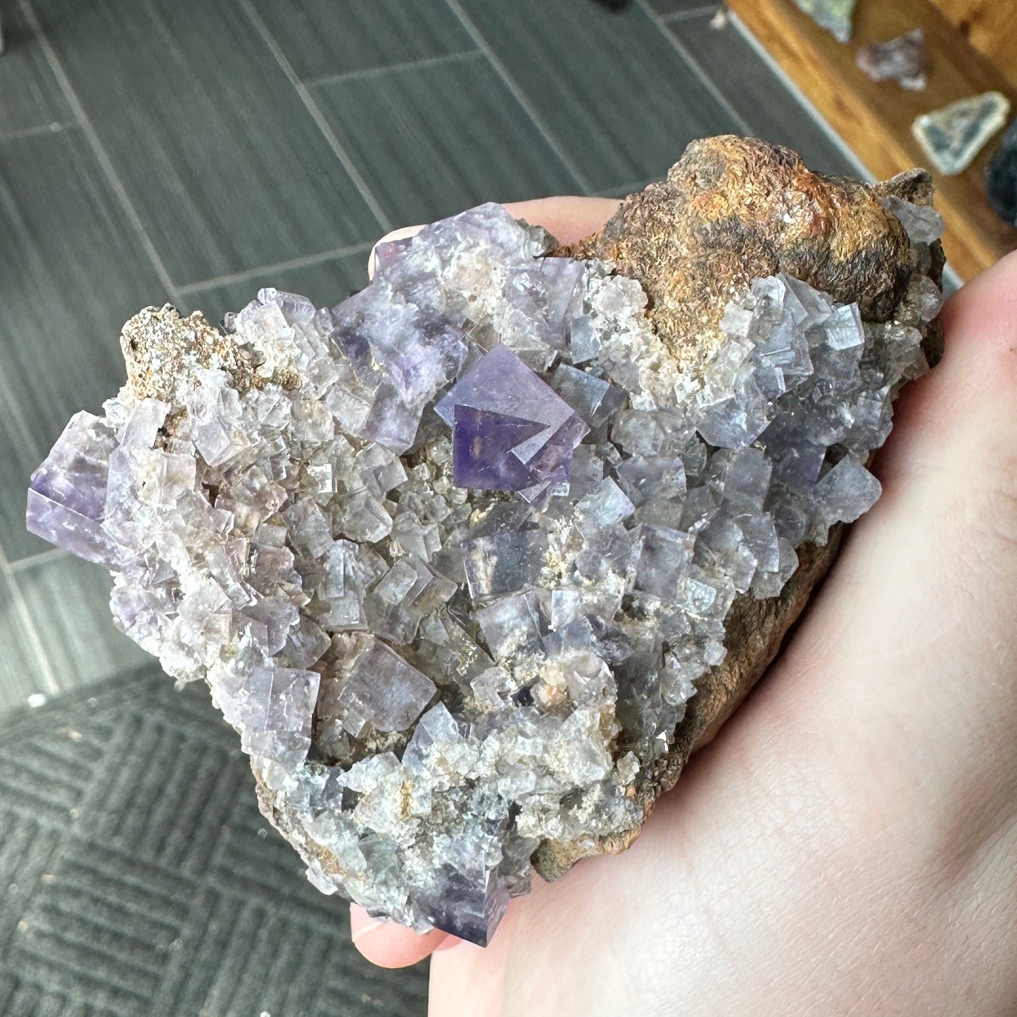 Cabinet Size Purple Fluorite from the Diana Maria Mine, UK