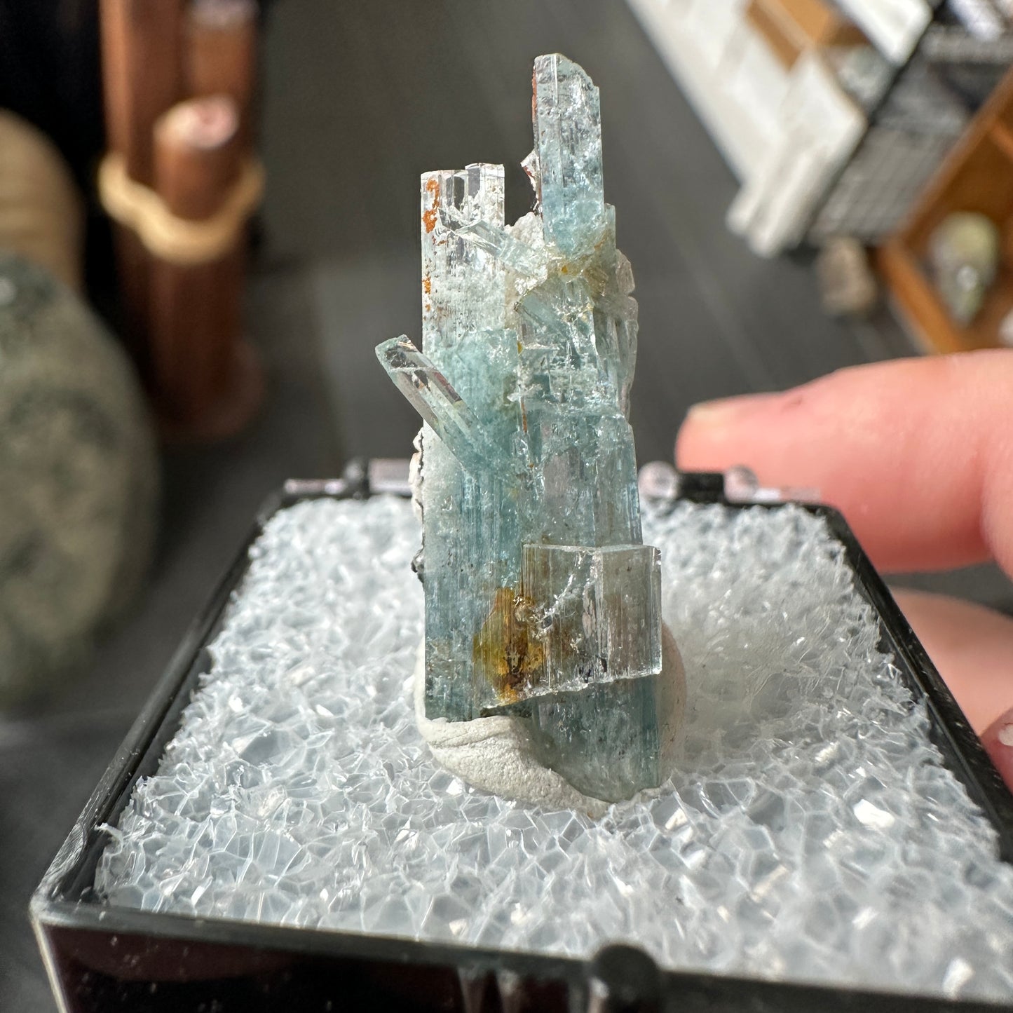 Aquamarine Perky Box Specimen from Namibia