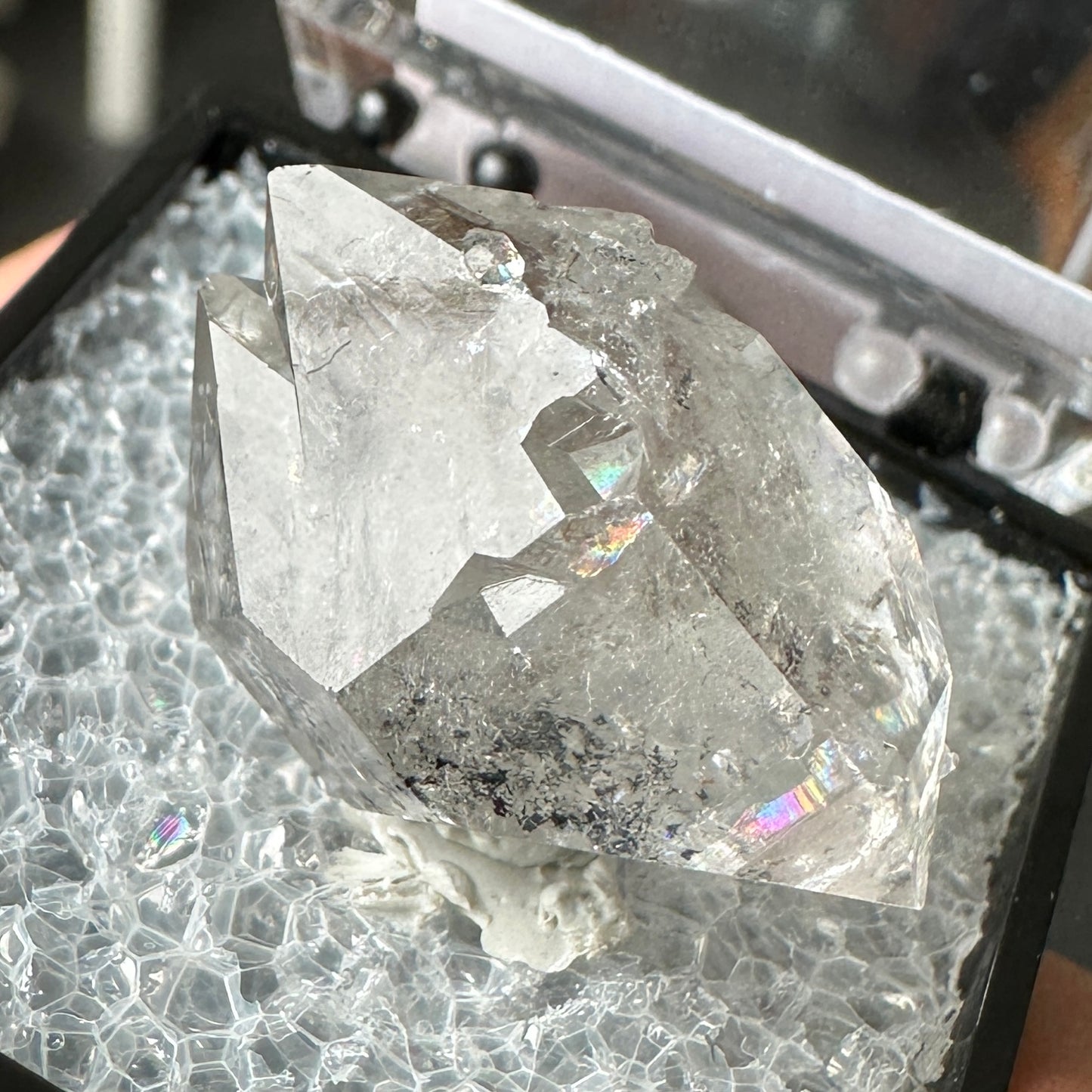 Herkimer Diamond Quartz Perky Box Specimen from New York