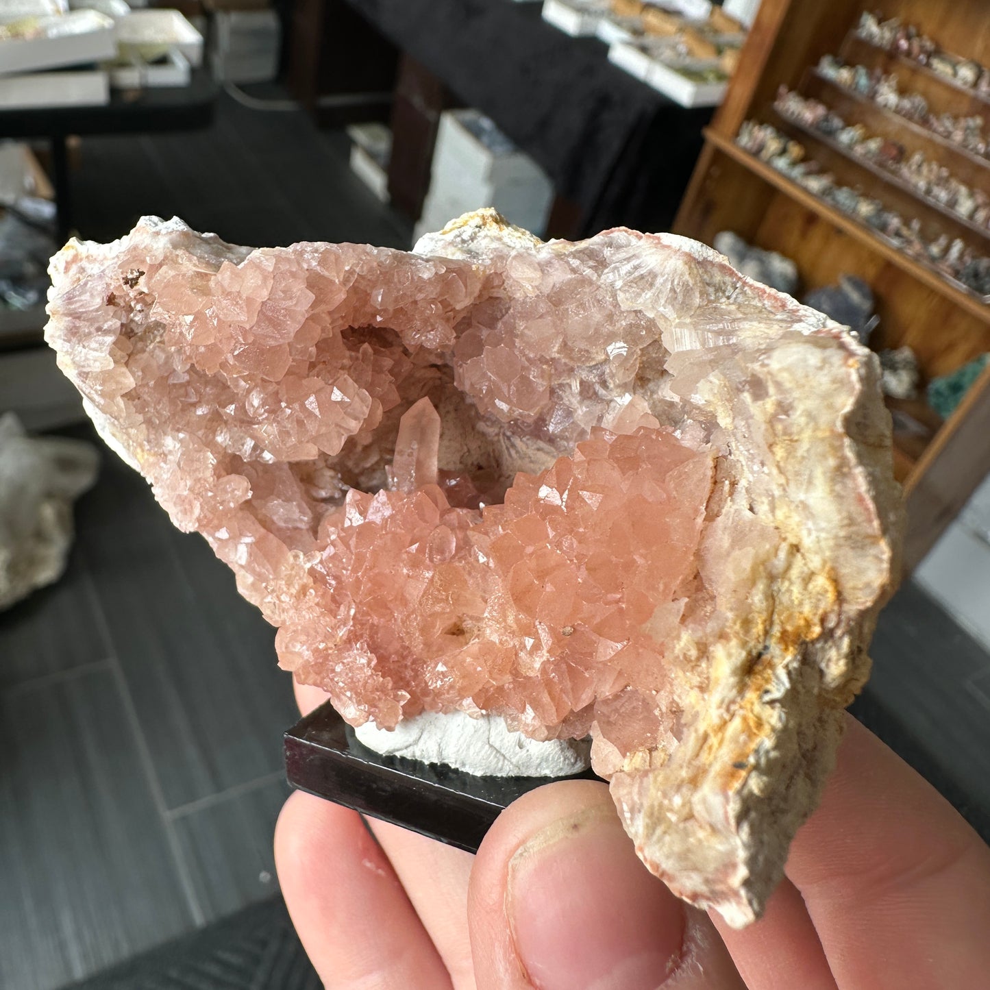 Miniature Sized Pink Amethyst Geode from El Choique mine, Argentina