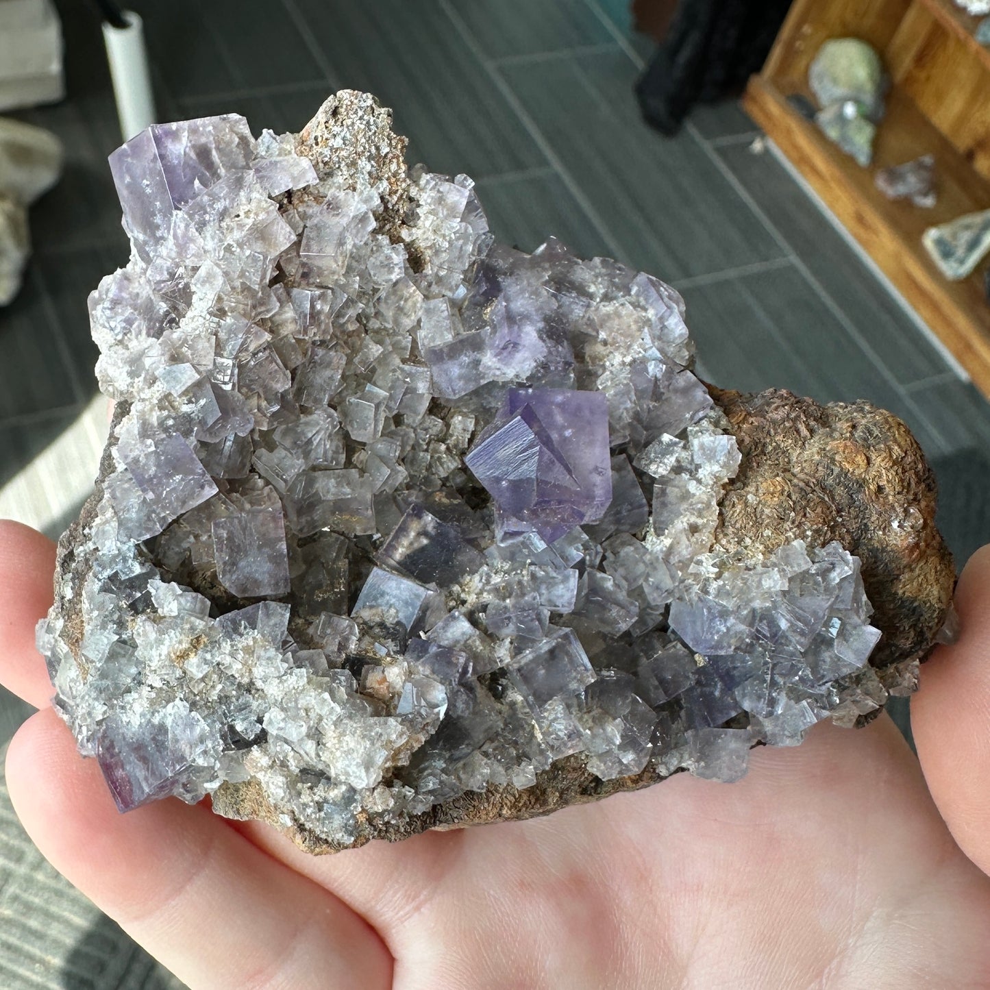 Cabinet Size Purple Fluorite from the Diana Maria Mine, UK