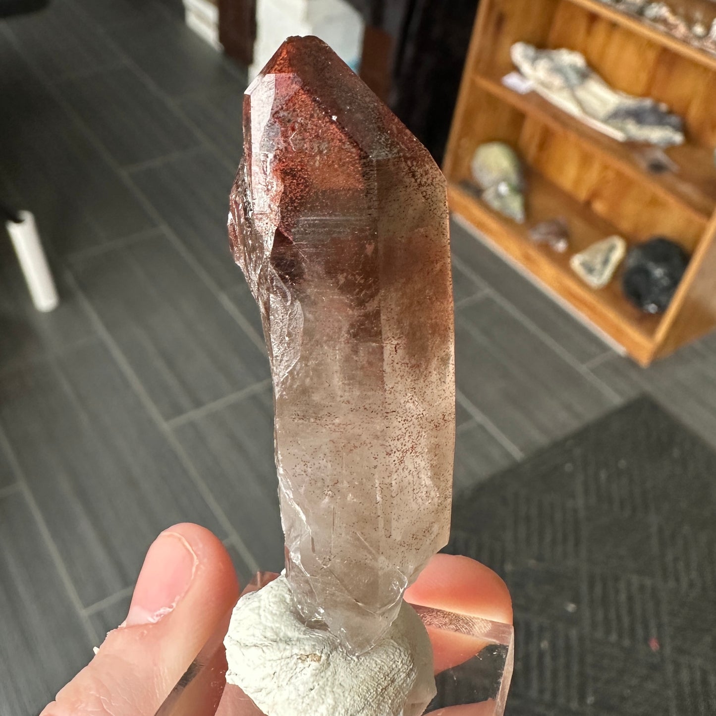 Miniature Sized Hematite Included Quartz from Orange River, South Africa