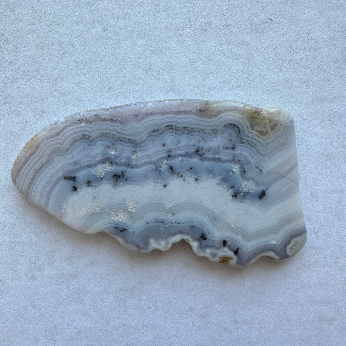 66.83g Colorado Silver-Bearing Amethyst Sowbelly Agate Slab