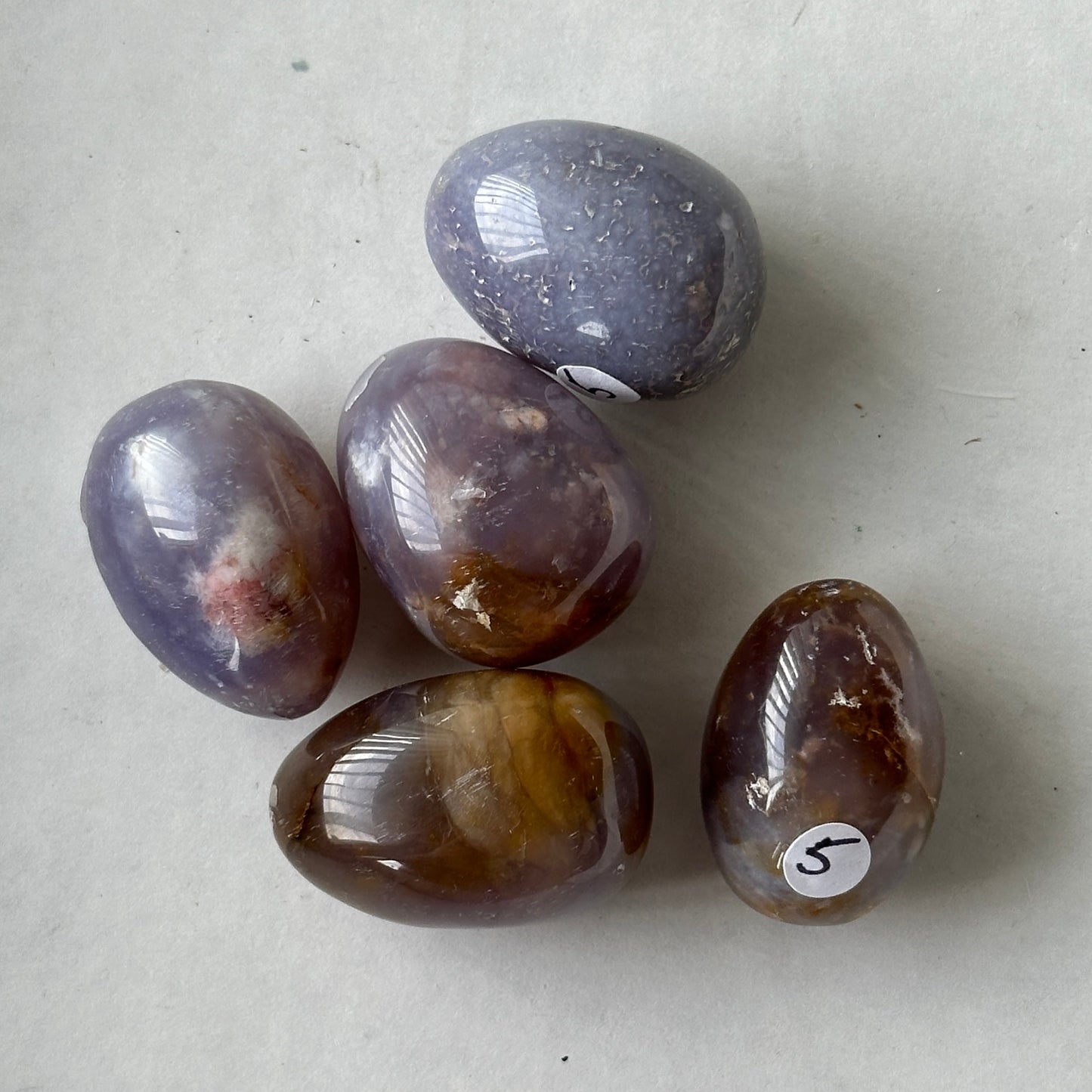 Medium Tumbled Purple Grape Agate from Indonesia