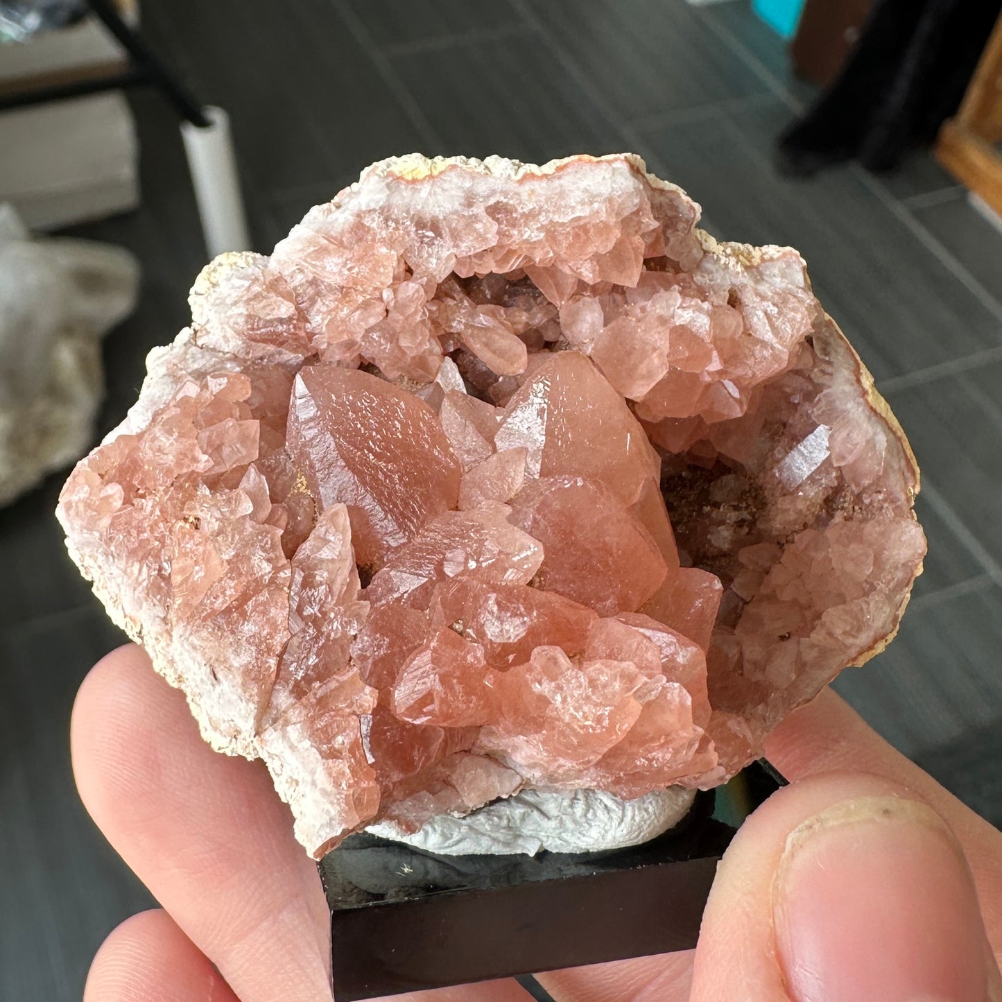Miniature Sized Pink Amethyst Geode from El Choique mine, Argentina