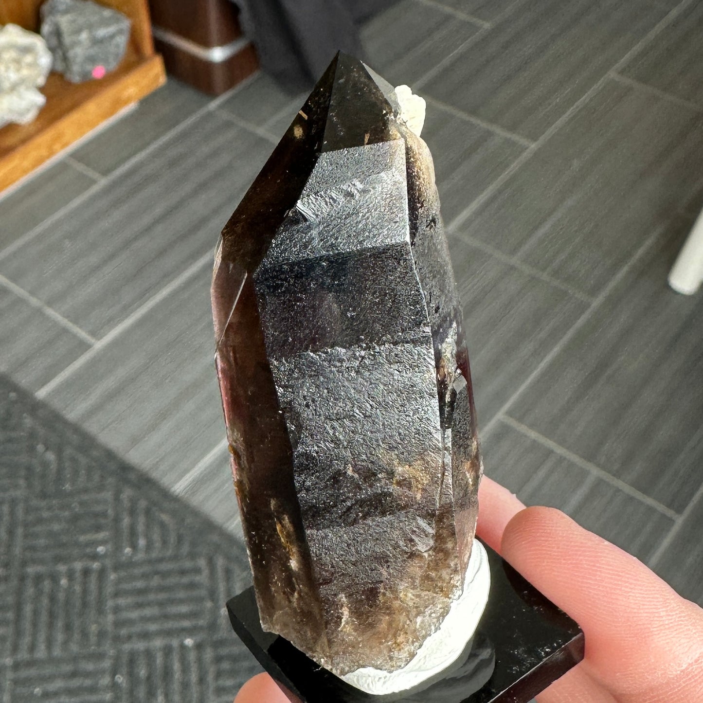 Miniature Sized Smoky Phantom Quartz with Microcline Feldspar from Mount Malosa, Malawi