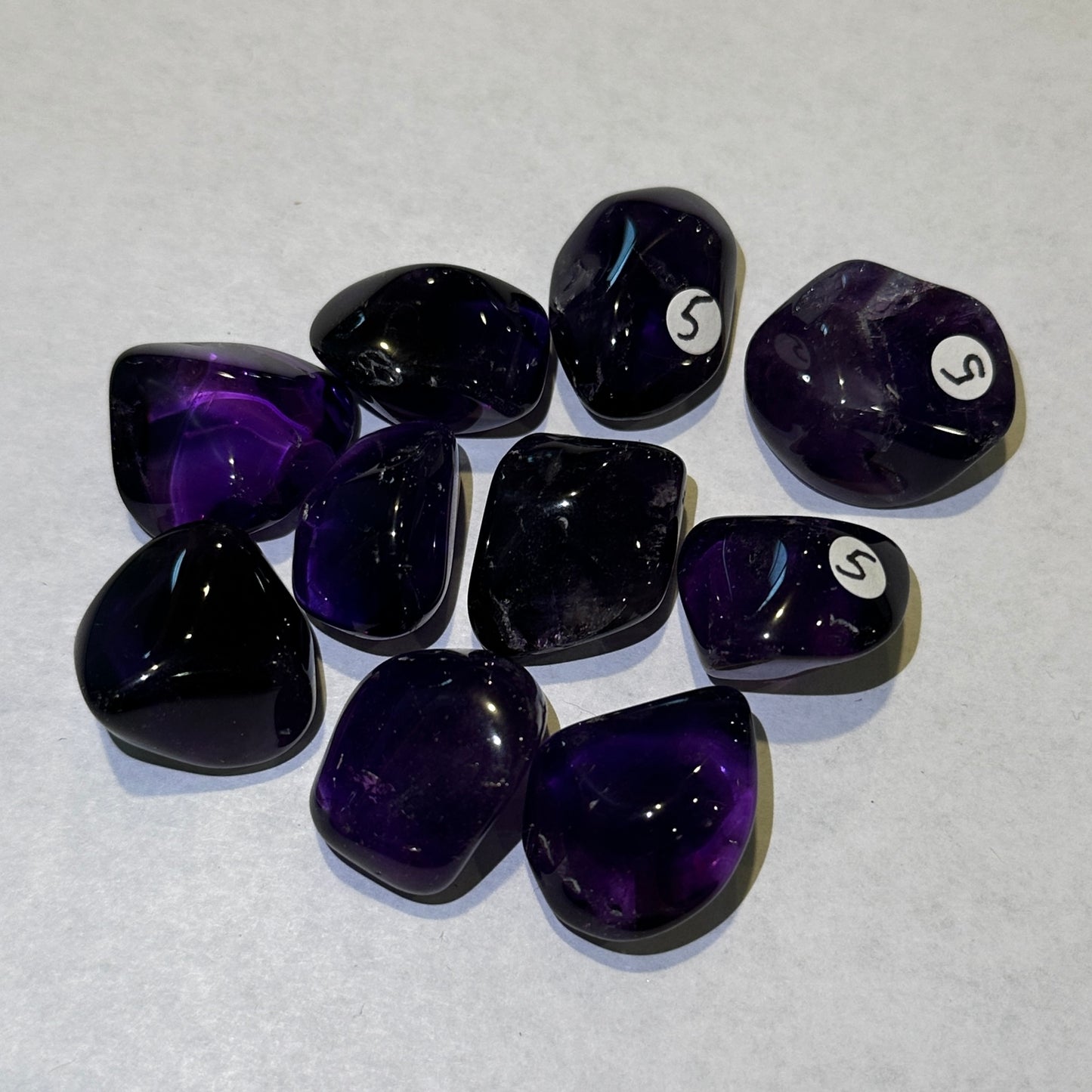 Small Tumbled Purple Violet Flame Amethyst from Zambia