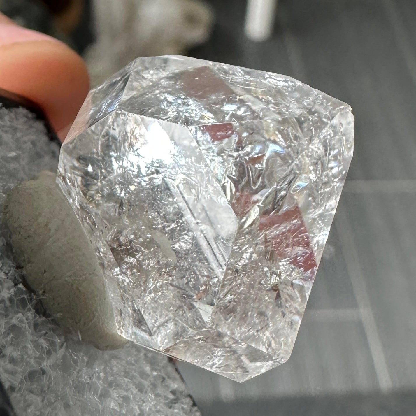 Herkimer Diamond Quartz Perky Box Specimen from New York