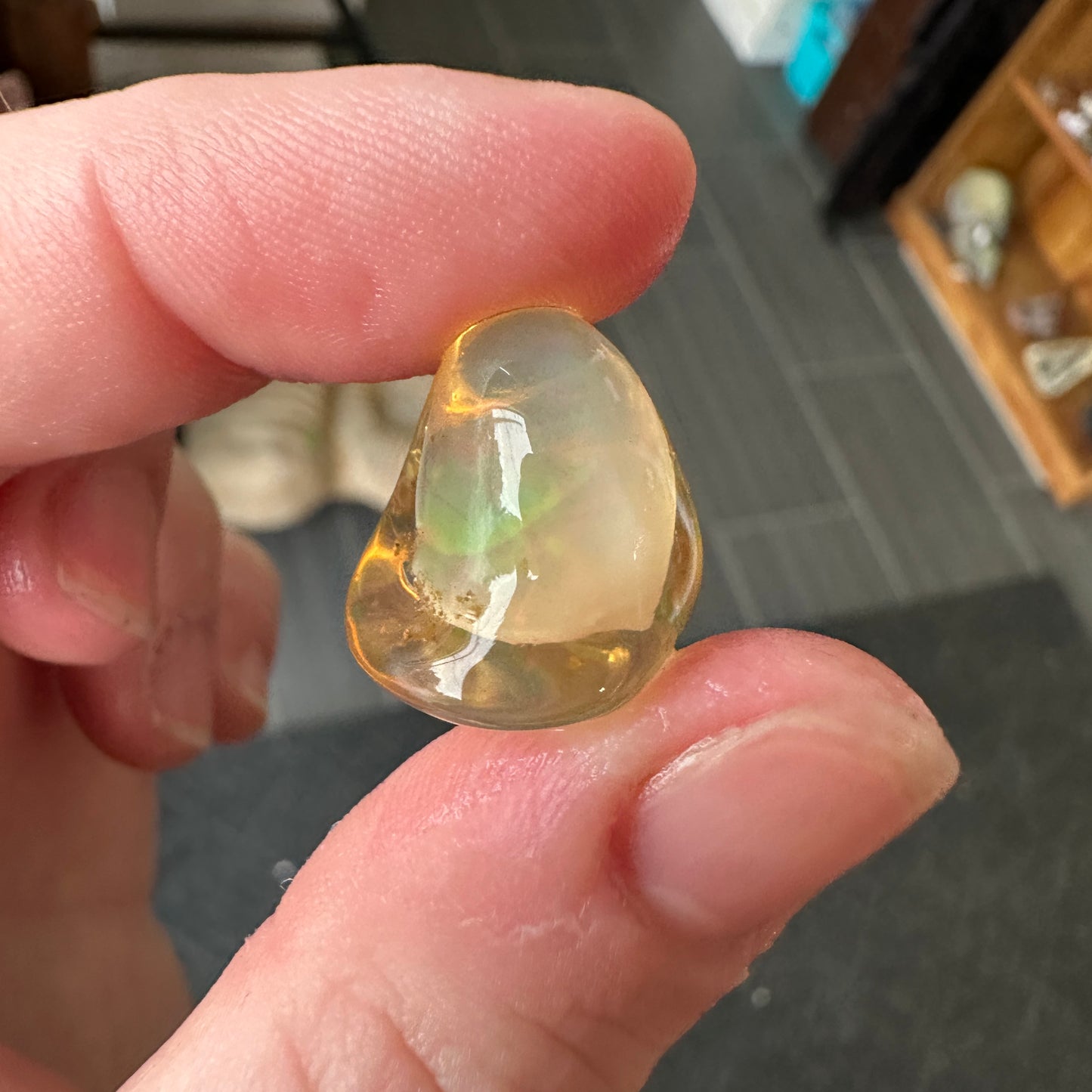 A+ 5.32g Welo Ghost Phantom Water Opal from Ethiopia